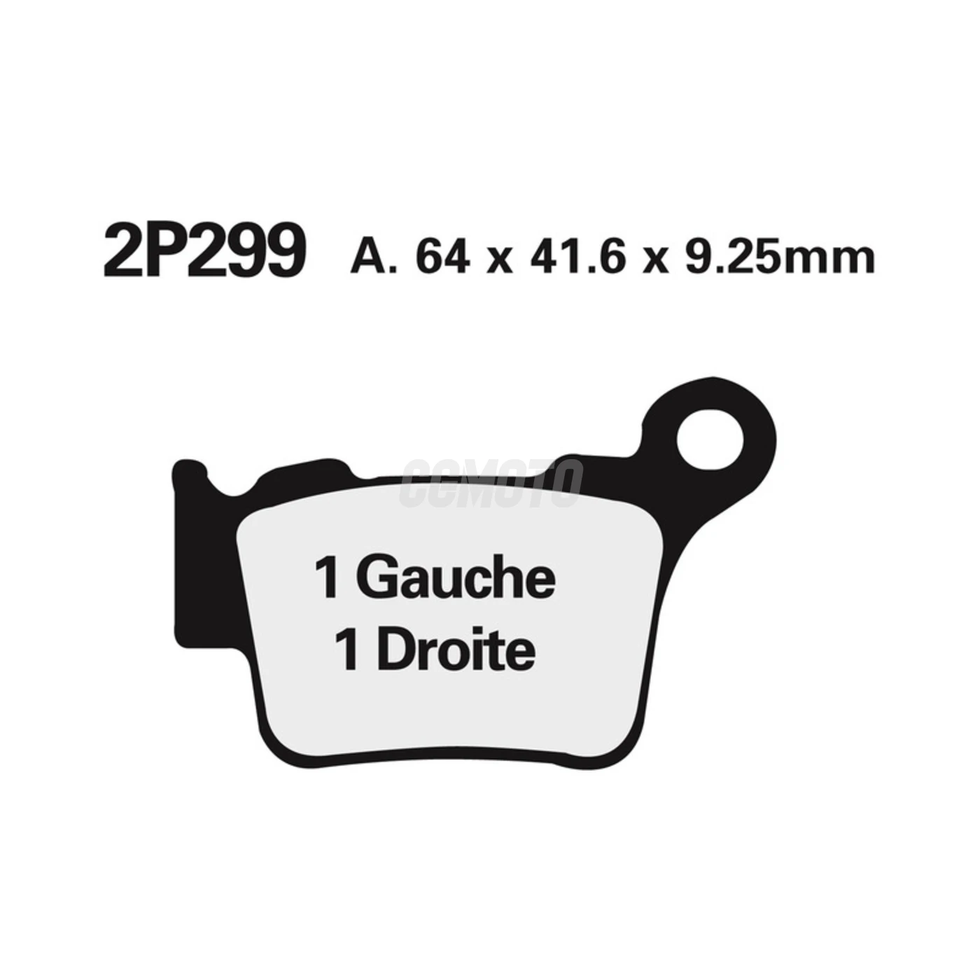 Plaquette de frein Nissin 2P299ST METAL FRITTE