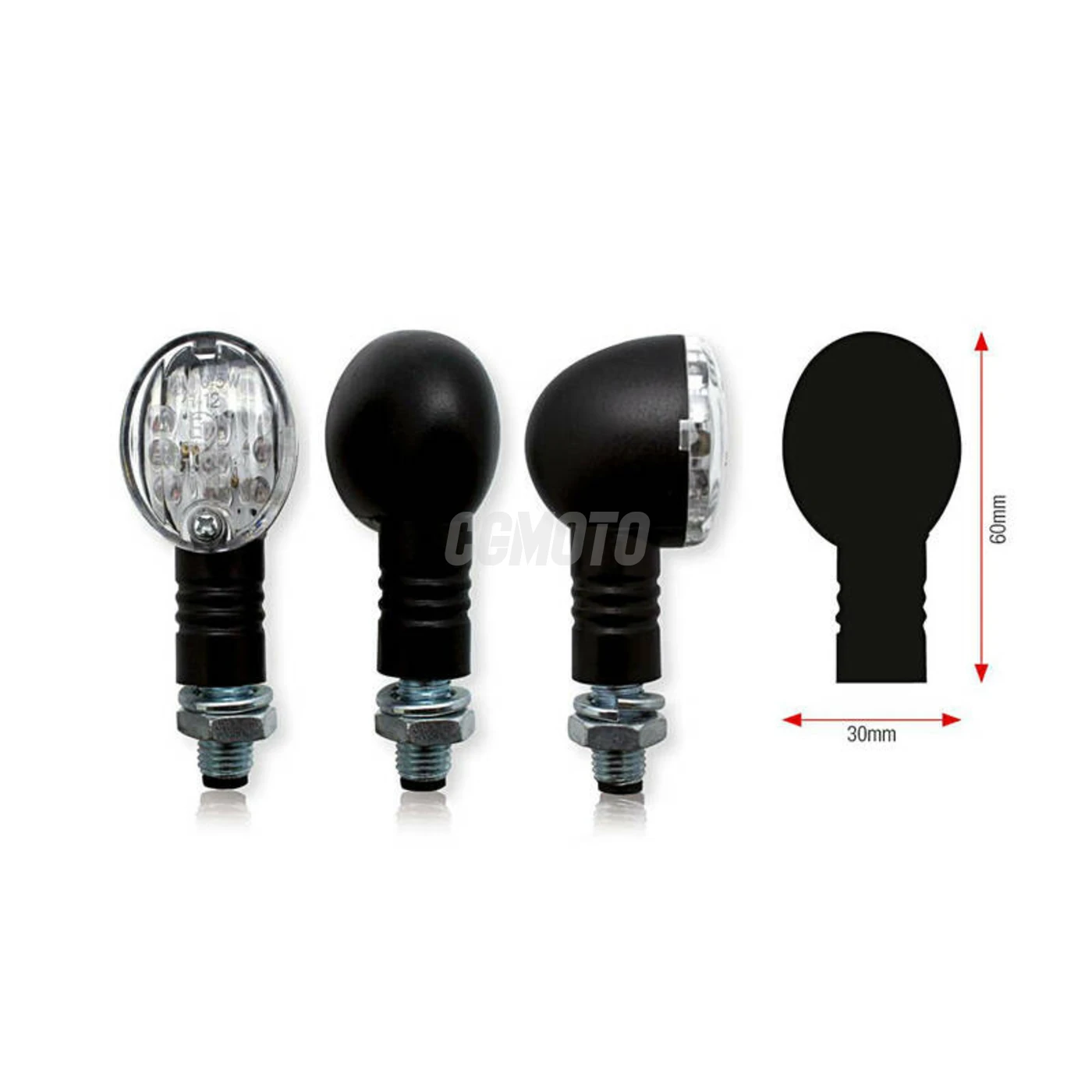 Clignotants Bihr Bullet led noir universel