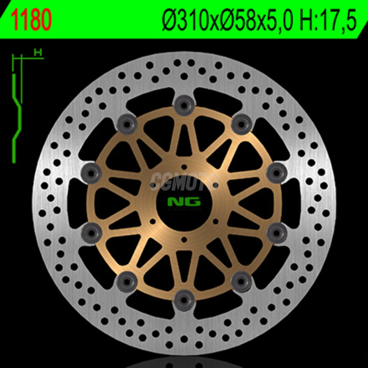 Disque avant rond flottant NG pour Honda