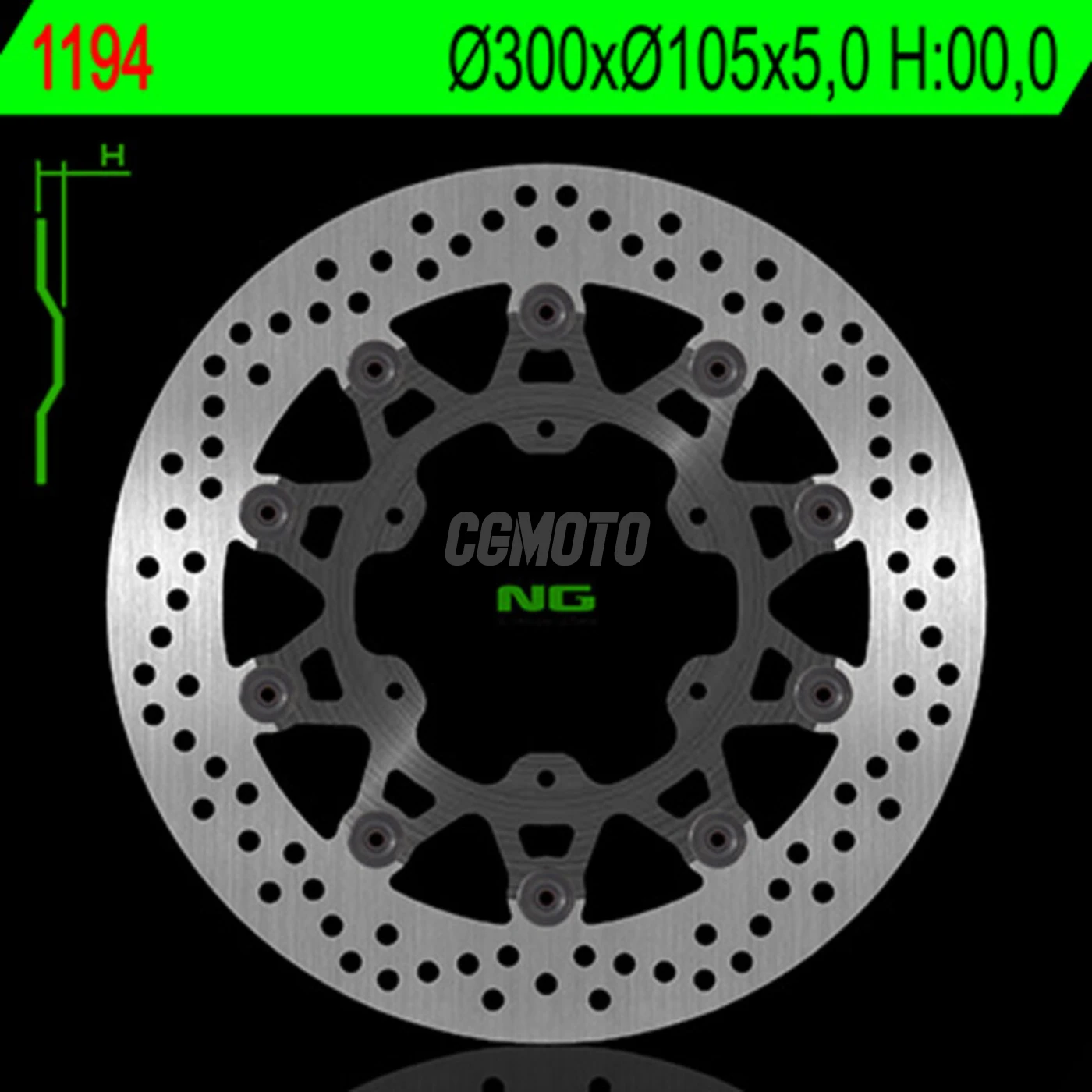 Disque avant rond flottant NG pour BMW