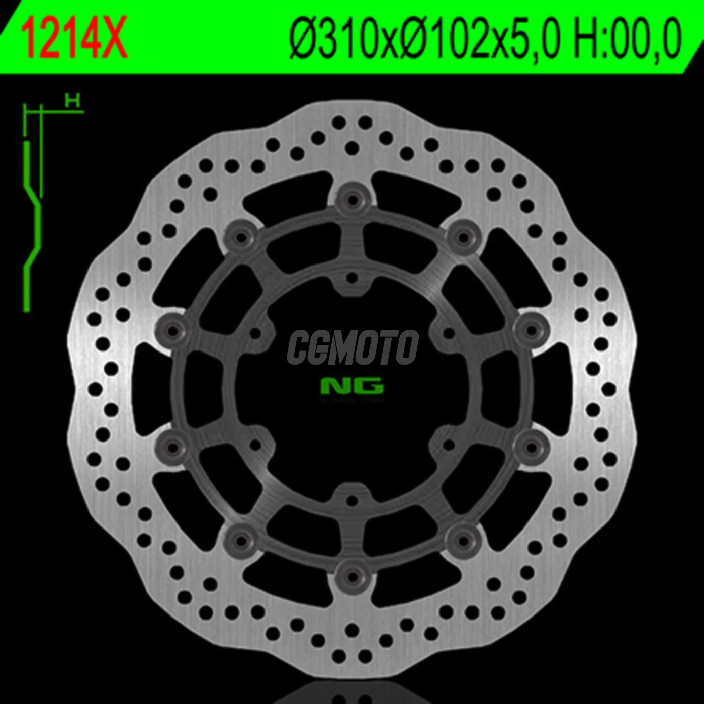 Disque avant petale semi-flottant NG Suzuki GSX-R 1000