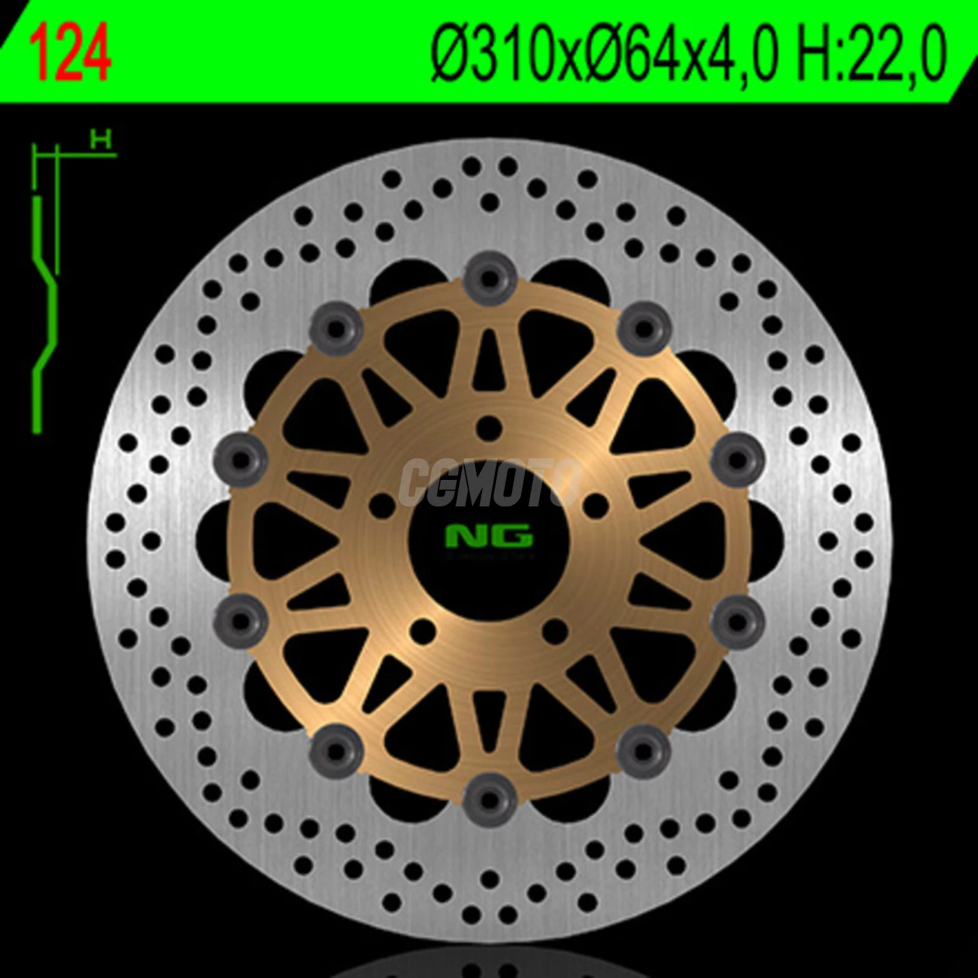 Disque de frein flottant avant droit