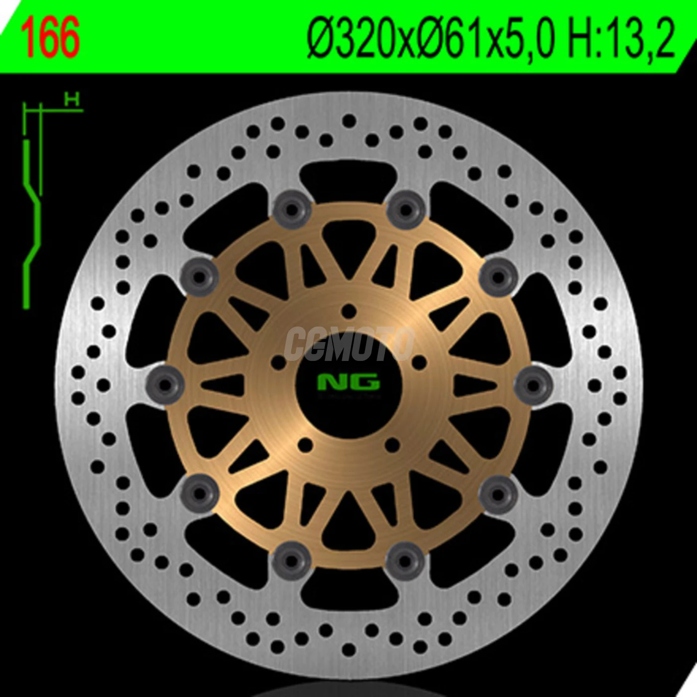 Disque de frein flottant avant droit