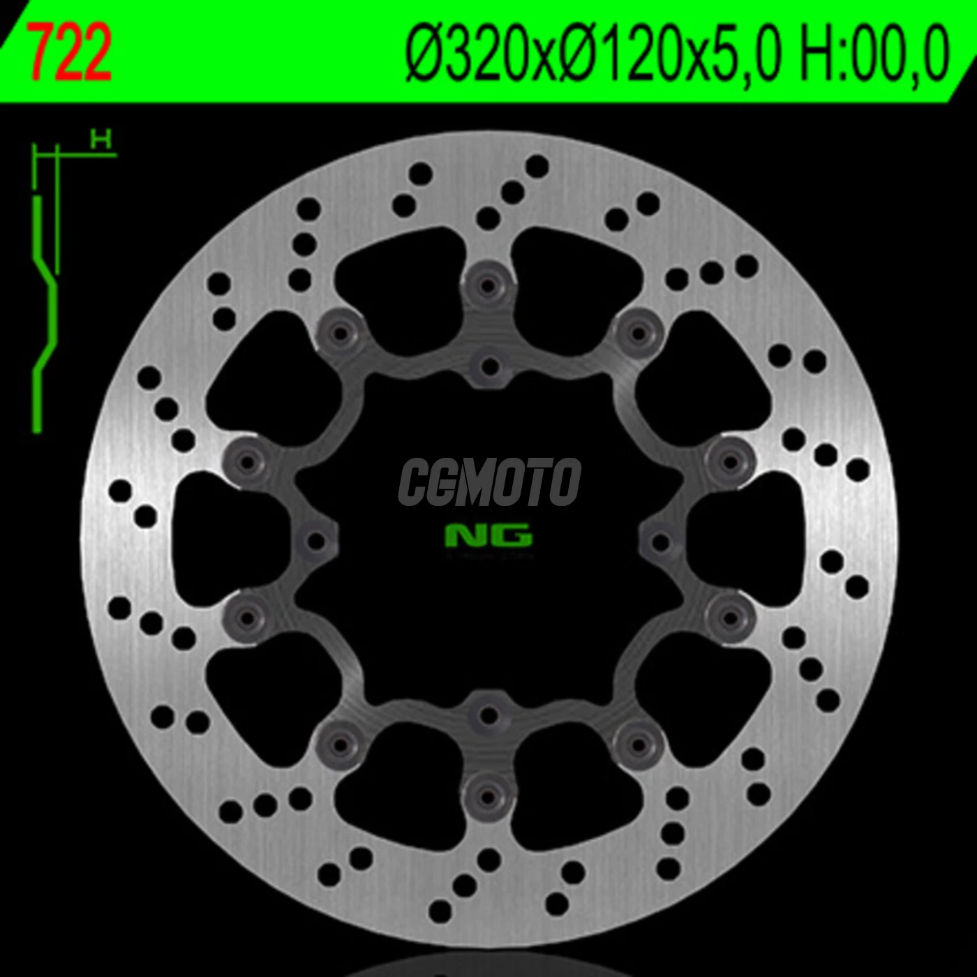 Disque de frein flottant SUPERMOTARD