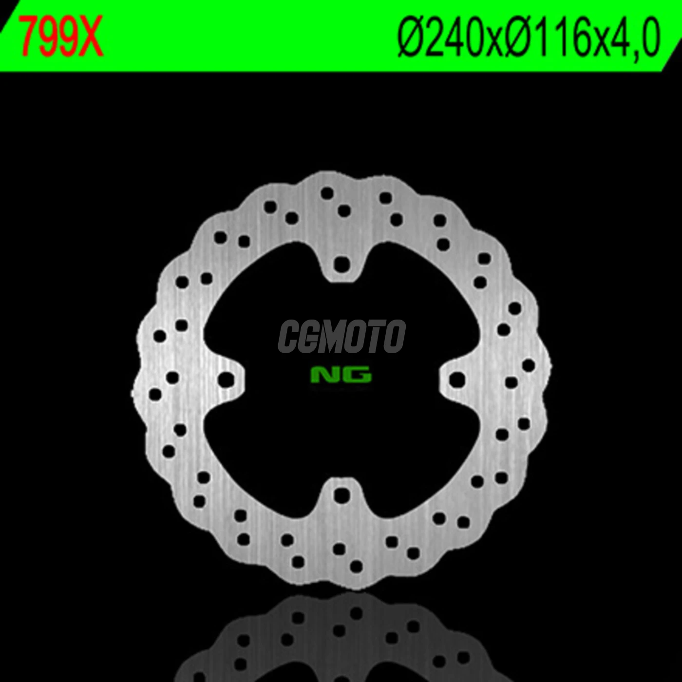 Disque de frein petale arriere fixe pour KX125, 250, 250F, 450F