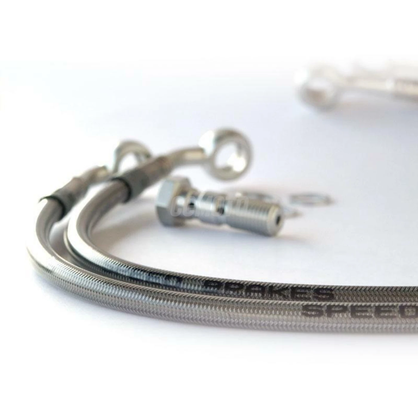 Durite de frein arrière SPEEDBRAKES inox/raccord bleu Kawasaki ZX-6R