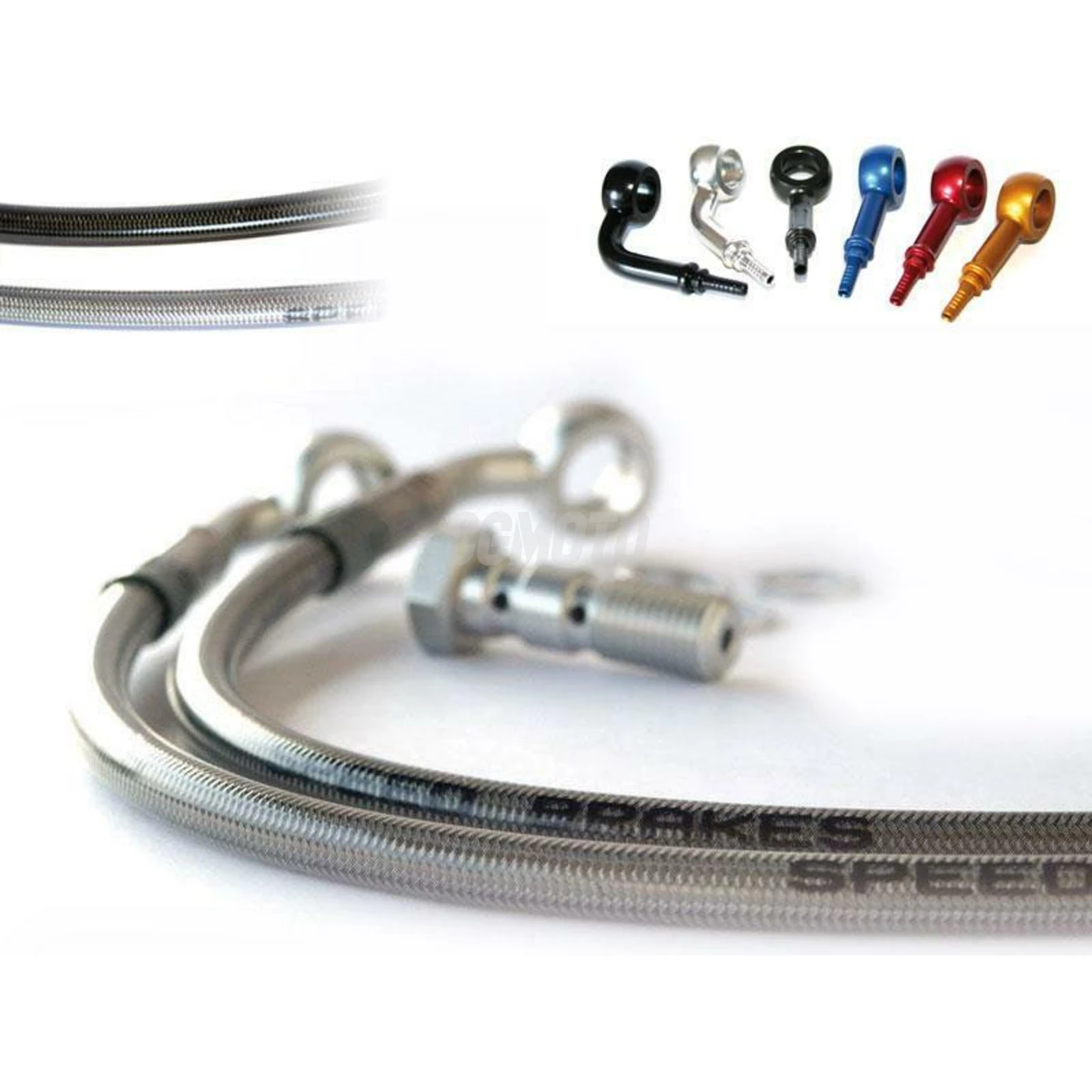 Durite de frein arriere pour Aprilia RS 125 '97-,  Inox/Or