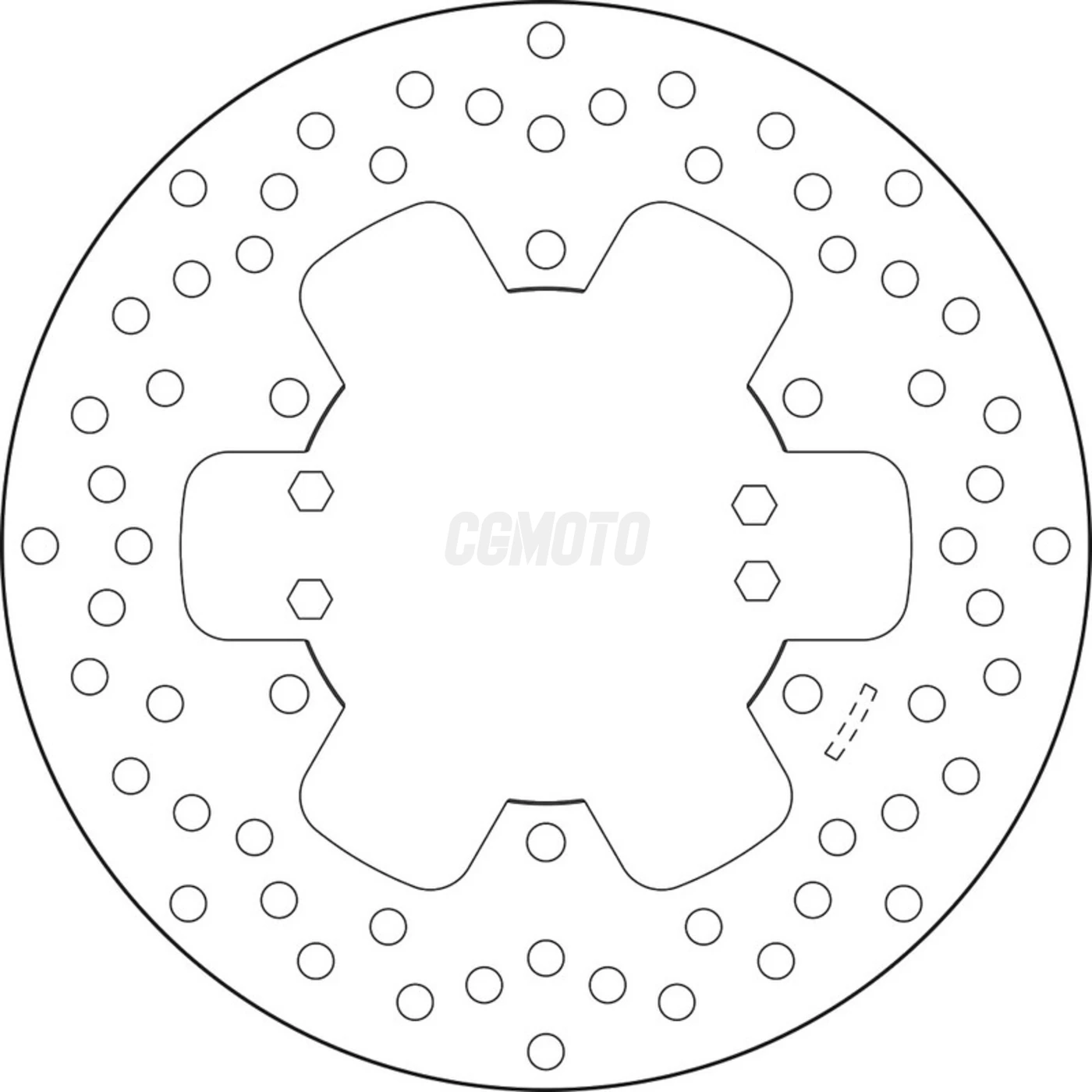 Disque de frein arrière Brembo Serie ORO rond fixe Yamaha FZS600 FAZER