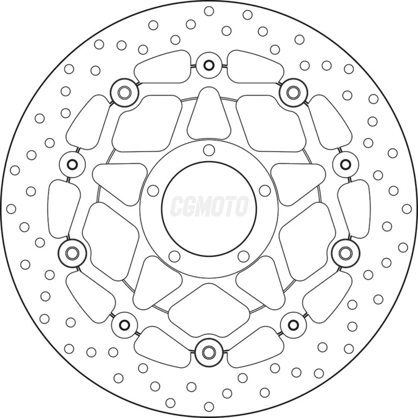 Disque de frein avant Brembo Serie ORO rond flottant Ducati 848 STREETFIGHTER/S