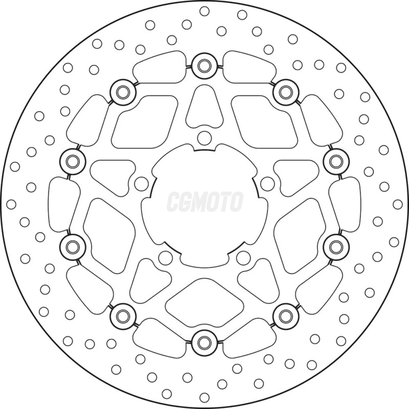 Disque de frein avant Brembo Serie ORO rond flottant Triumph 675 STREET Triple R