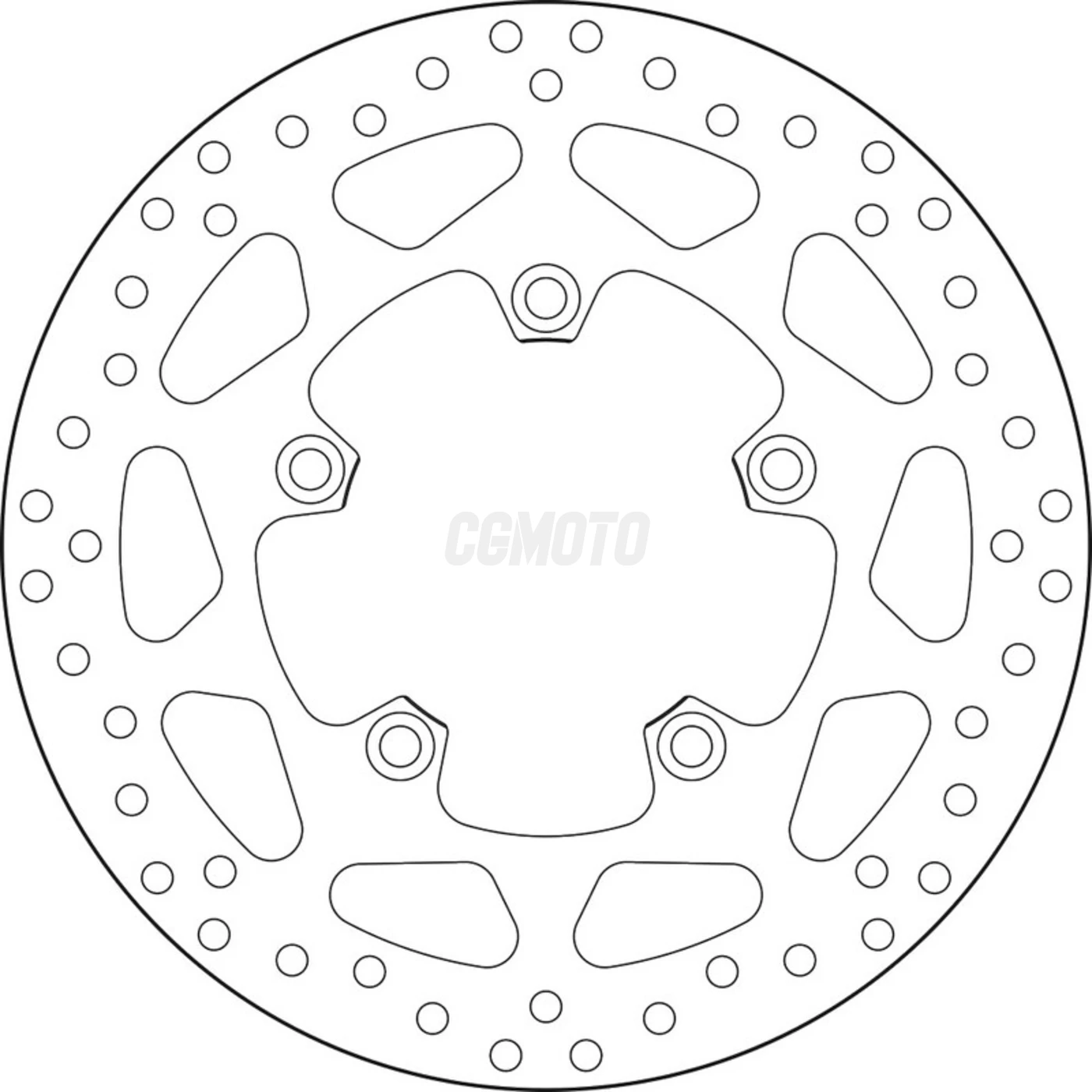 Disque de frein arrière Brembo Serie ORO rond fixe Triumph TIGER 800XC