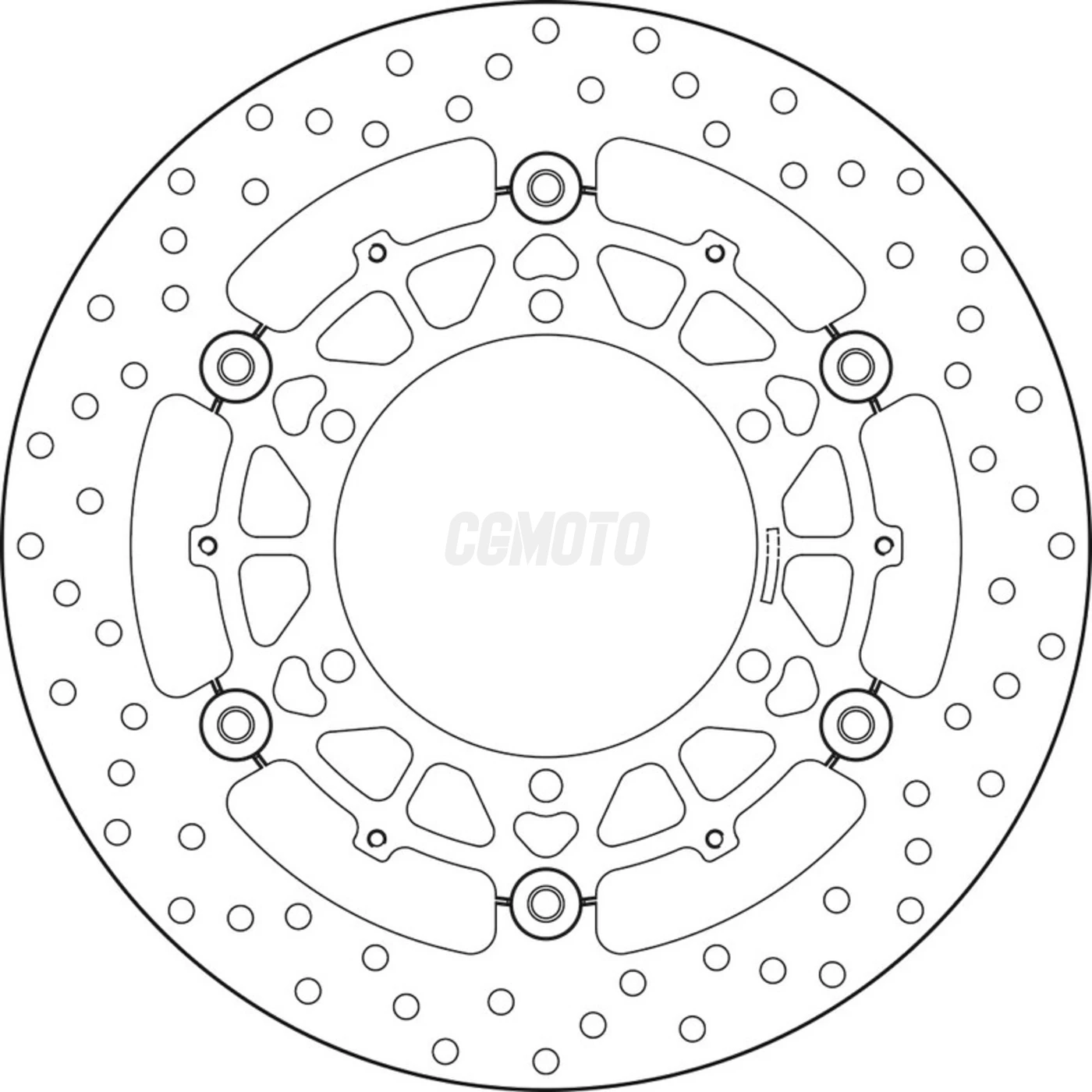 Disque de frein avant Brembo Serie ORO rond flottant BMW R850R