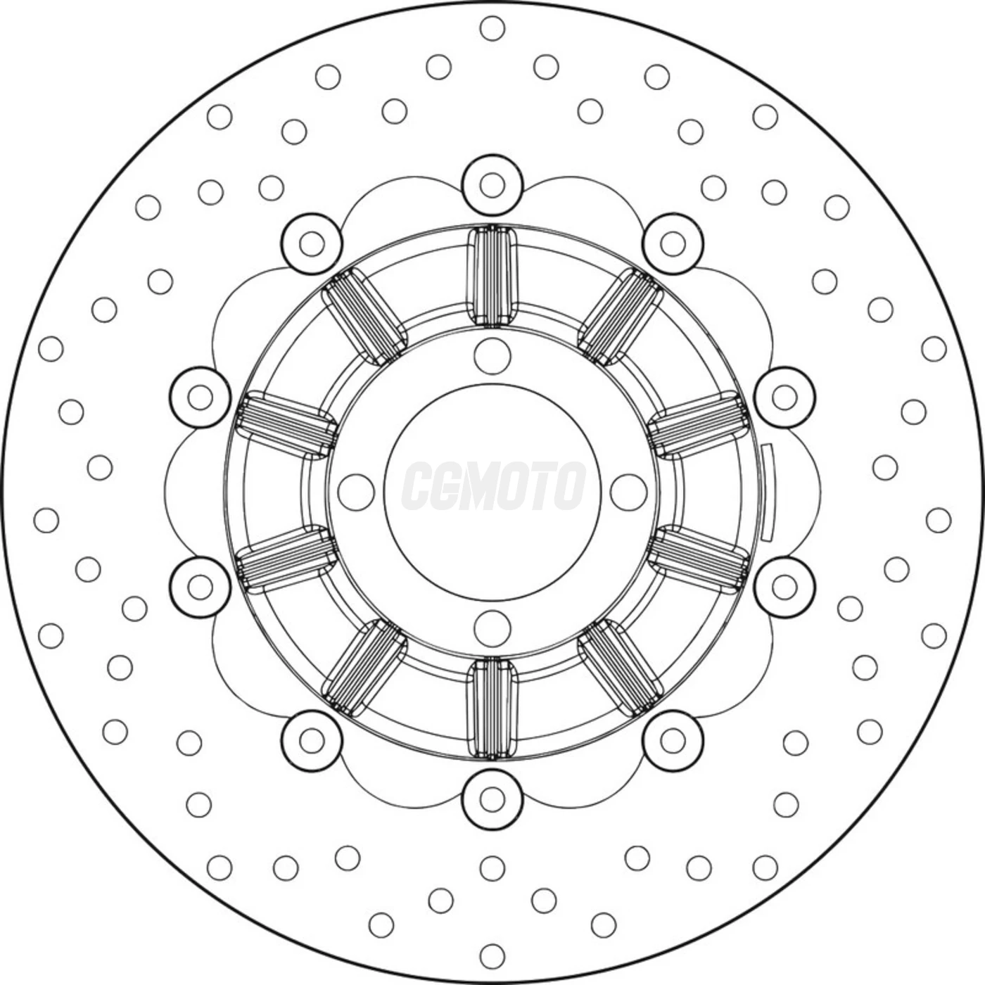 Disque de frein avant Brembo Serie ORO rond flottant BMW K75/R80GS