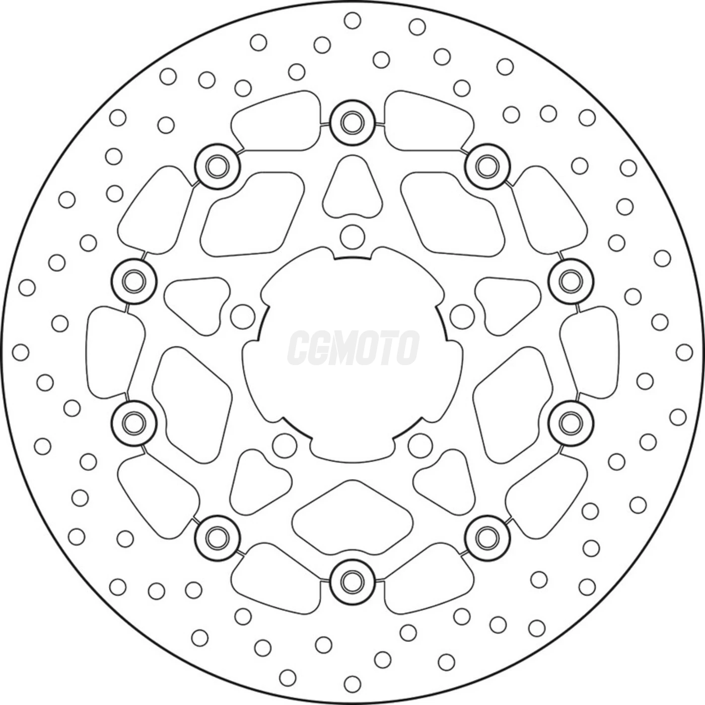 Disque de frein avant Brembo Serie ORO rond flottant Triumph TIGER 800 XC