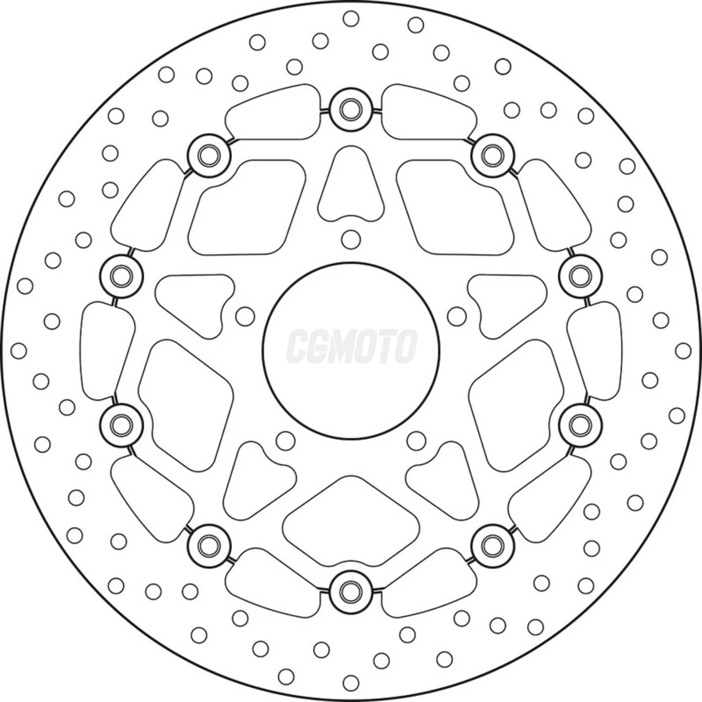 Disque de frein arrière Brembo Série ORO rond flottant MV Agusta 675 Brutale/F3