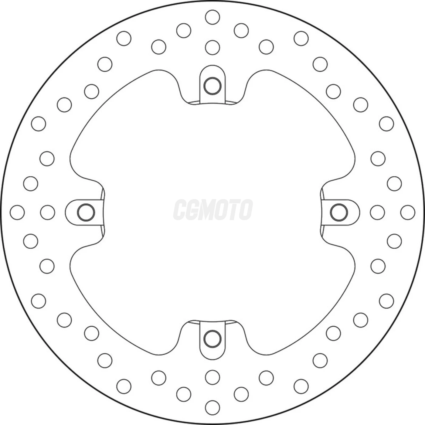 Disque de frein arrière Brembo Série ORO rond fixe MV Agusta F4R/Brutale 1078