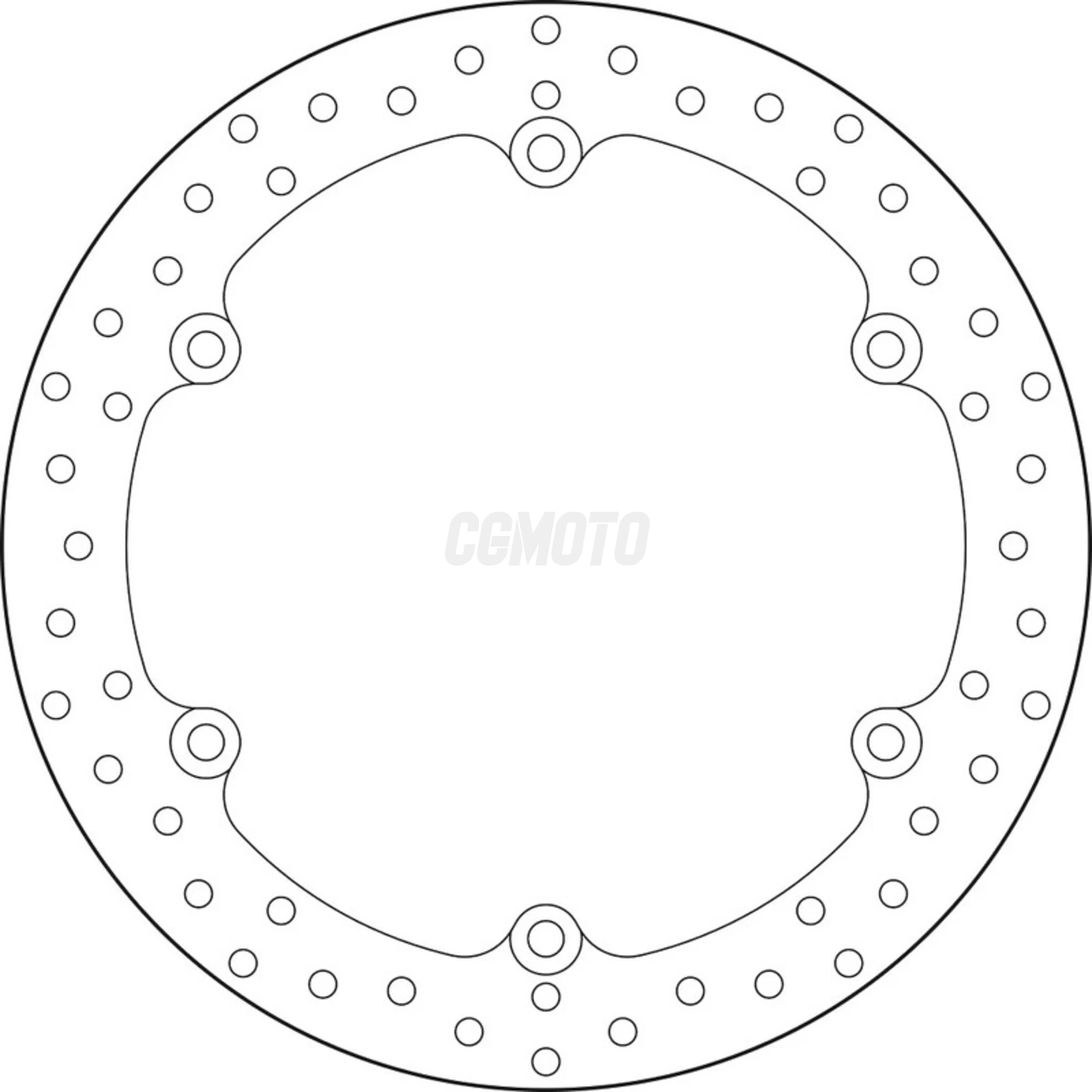 Disque de frein avant Brembo Serie Oro rond fixe type 68B407K3