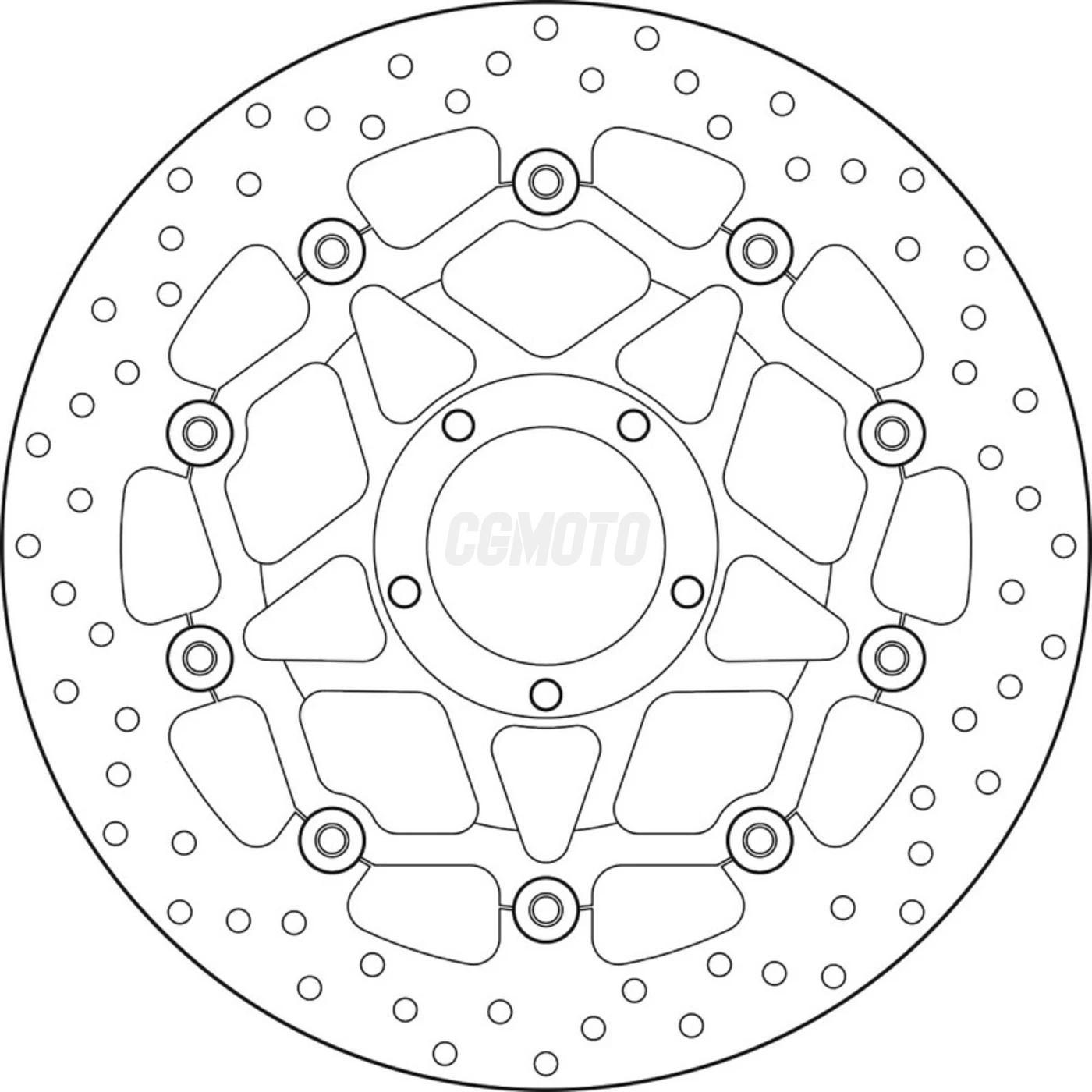 Disque de frein avant Brembo Serie Oro rond semi-flottant type 78B408A4