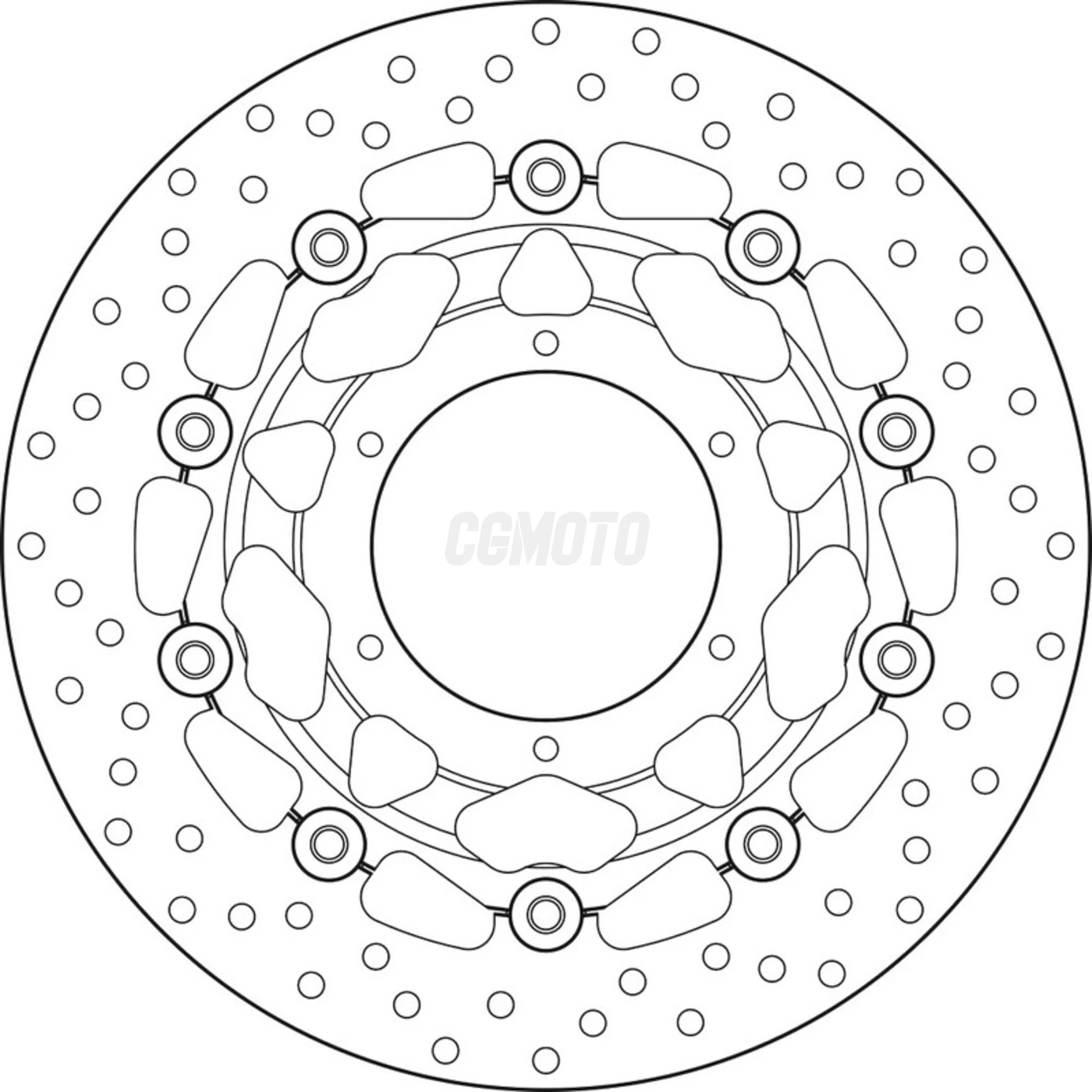 Disque de frein avant Brembo Serie Oro rond semi-flottant type 78B40838