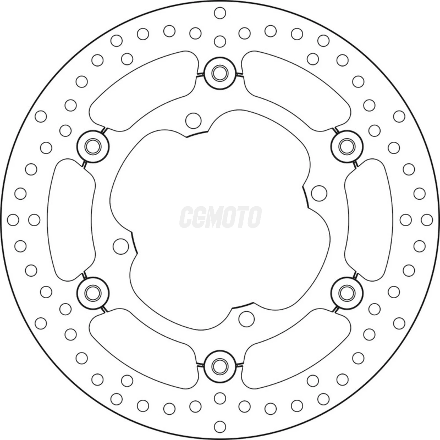 Disque de frein avant Brembo Serie Oro rond semi-flottant type 78B40844