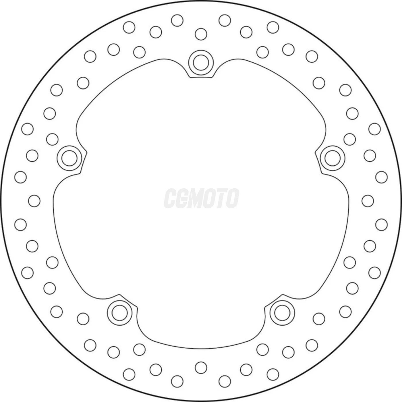 Disque de frein arrière Brembo Serie Oro rond fixe type 68B407N1