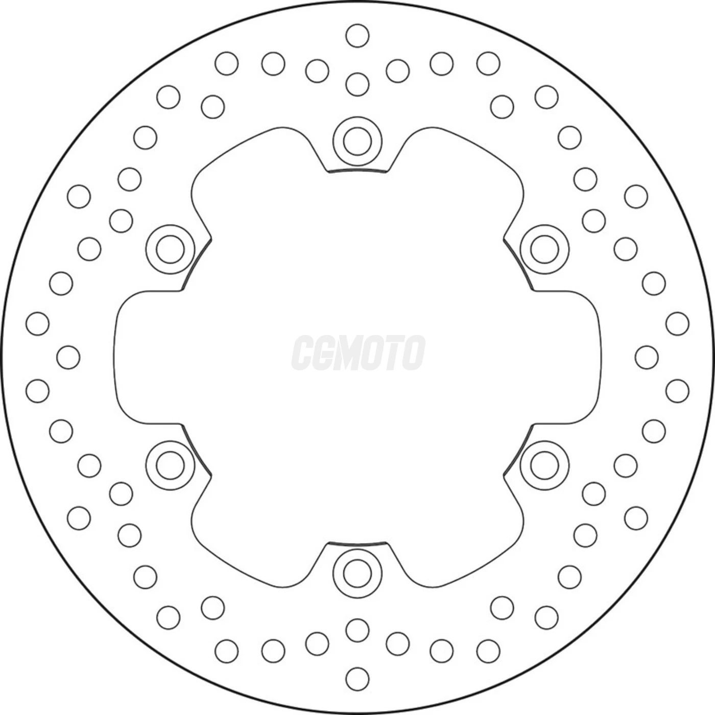 Disque de frein arrière Brembo Serie Oro rond fixe type 68B407M5