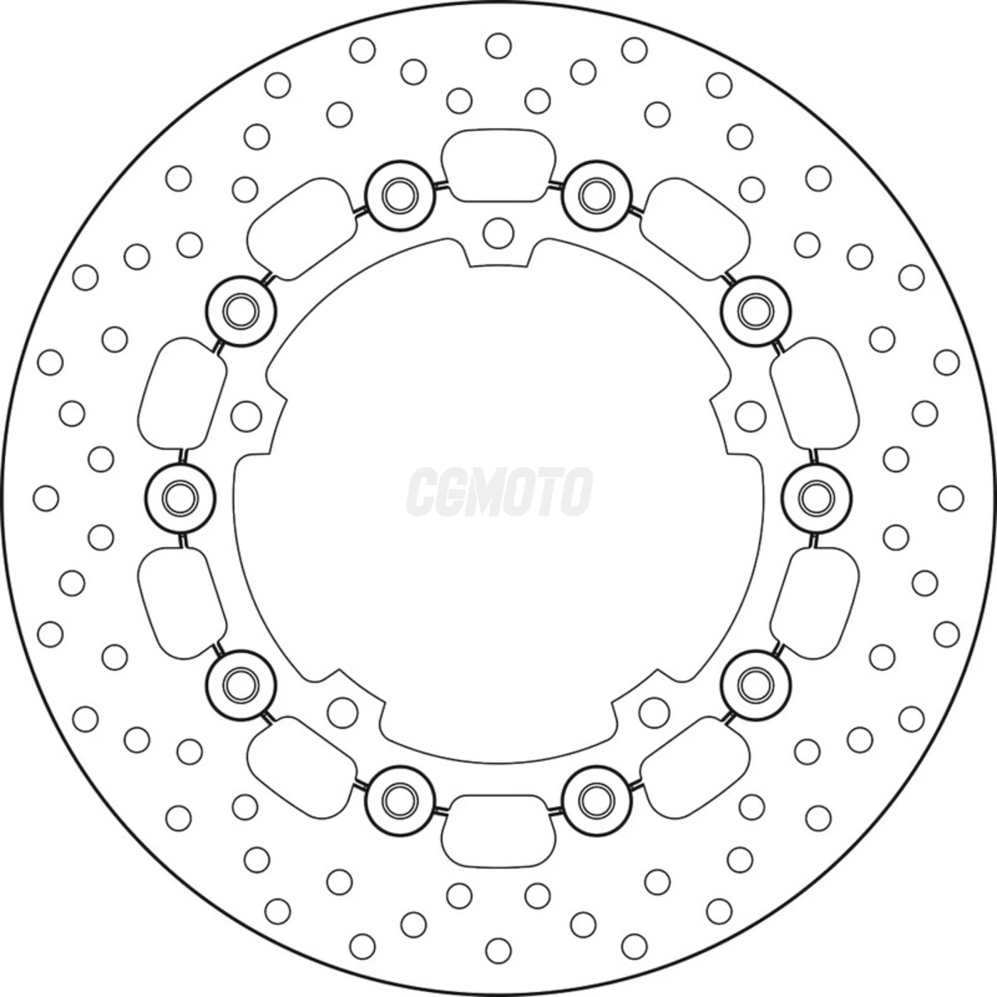 Disque de frein avant Brembo Serie Oro rond semi-flottant type 78B40837