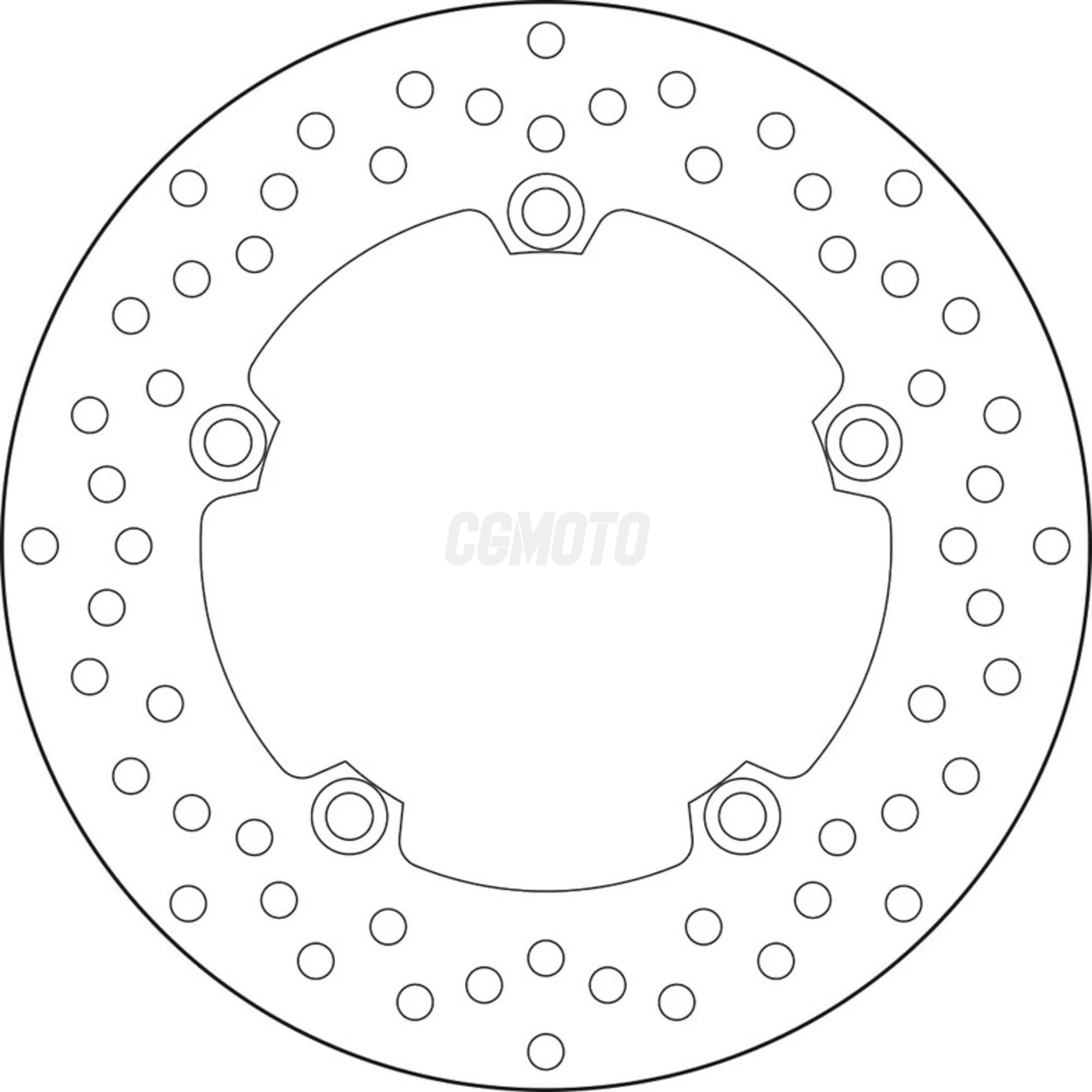 Disque de frein arrière Brembo Serie Oro rond fixe type 68B407L0