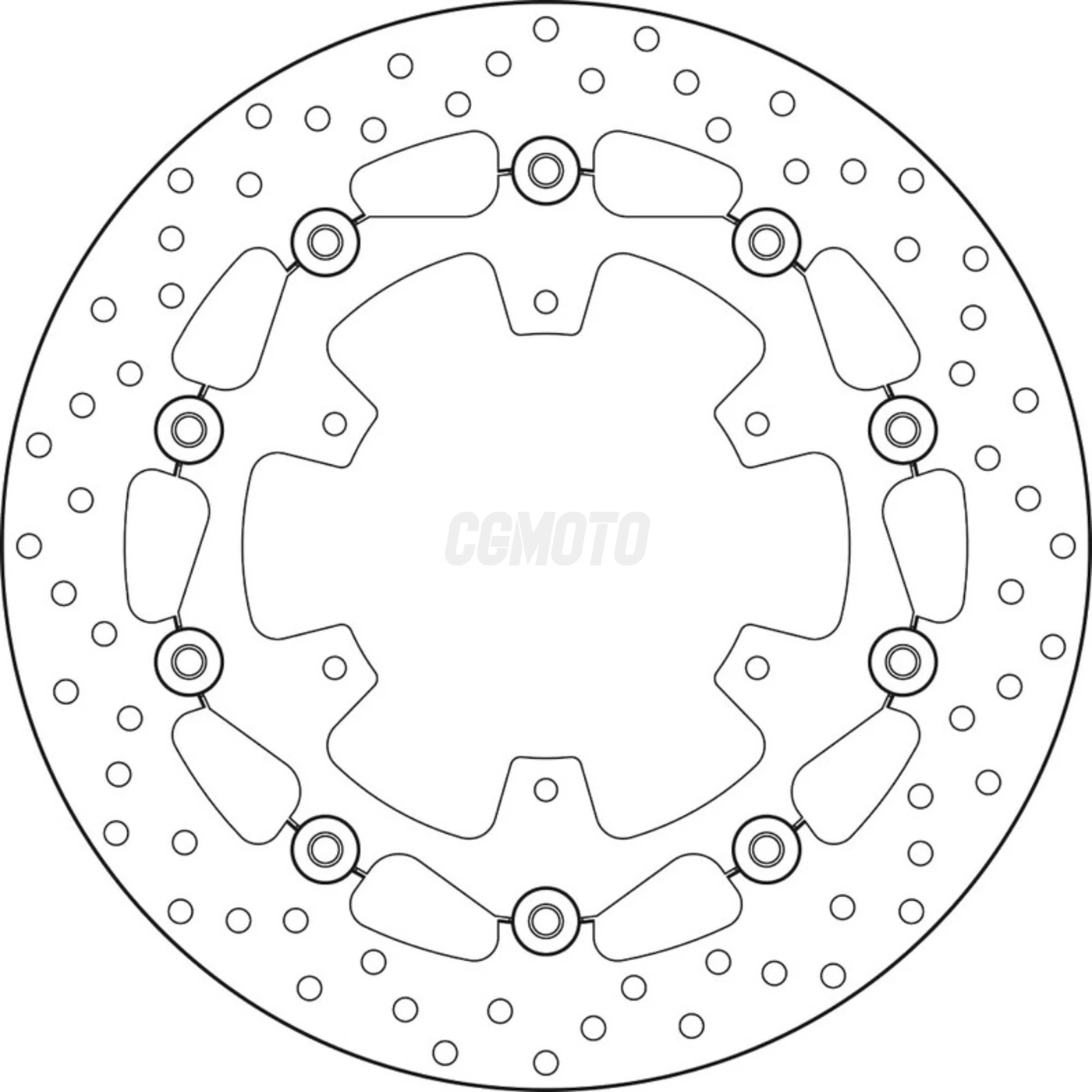 Disque de frein avant Brembo Serie Oro rond semi-flottant type 78B408A8