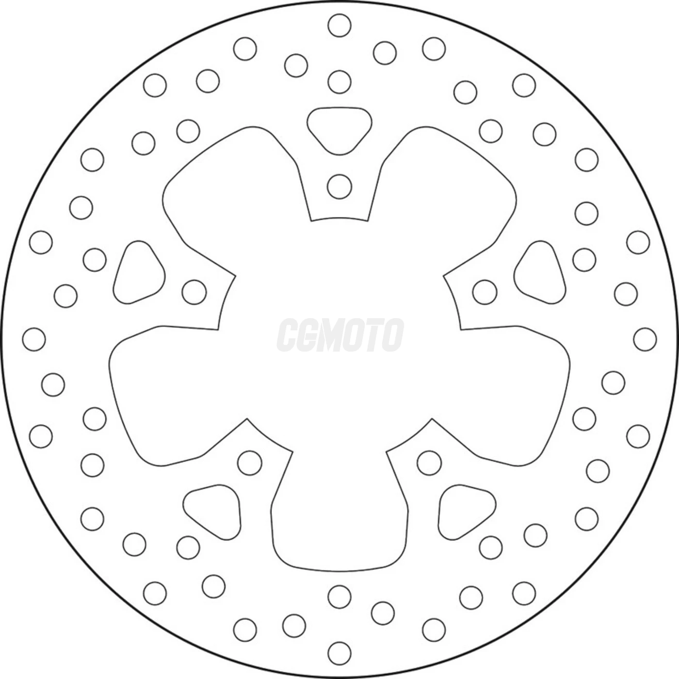 Disque de frein arrière Brembo Serie Oro rond fixe type 68B407K5