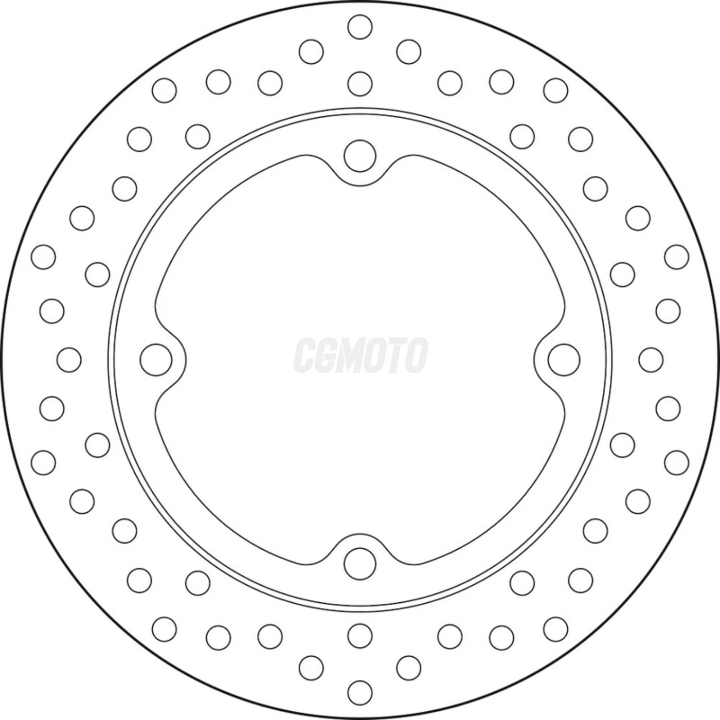 Disque de frein arrière Brembo Serie Oro rond fixe type 68B407L9