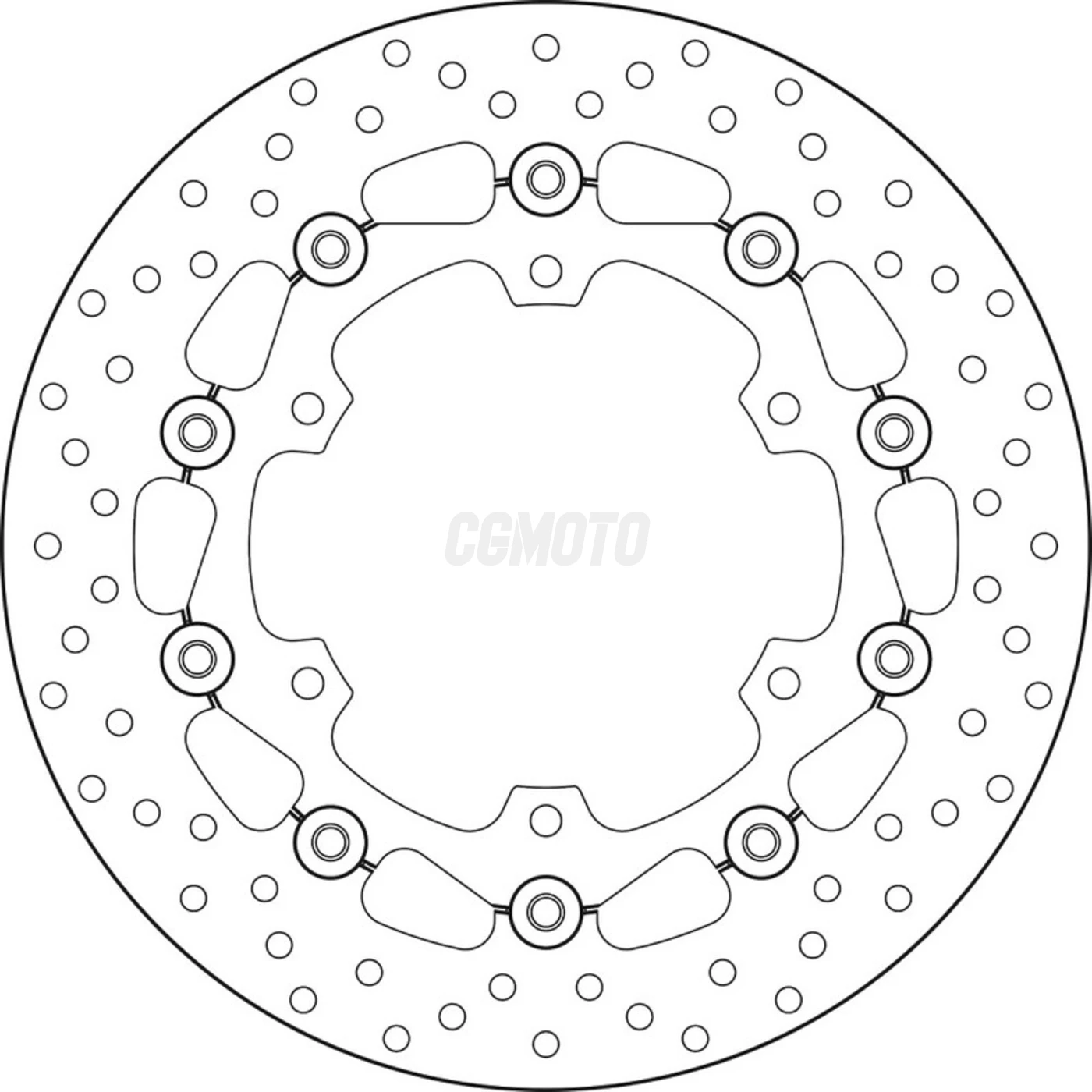 Disque de frein avant Brembo Serie Oro rond semi-flottant type 78B40843