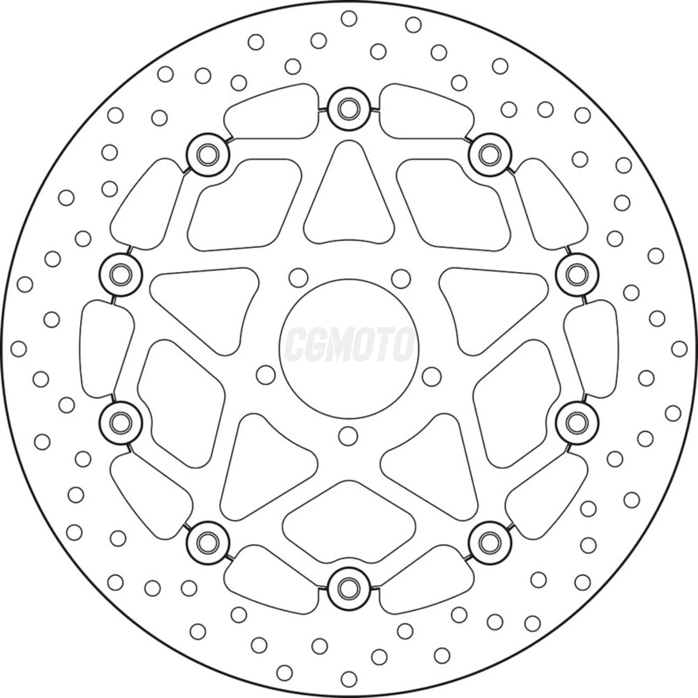 Disque de frein avant Brembo Serie Oro rond semi-flottant type 78B408B1