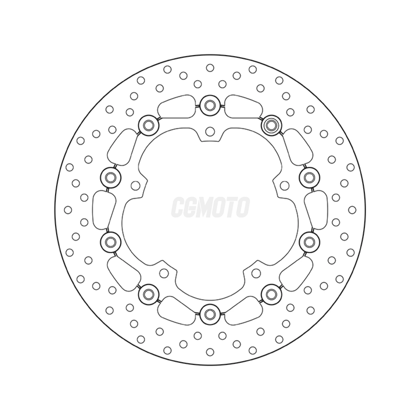 Disque de frein avant BREMBO rond semi-flottant type 78.B408.49 Yamaha YZF R3