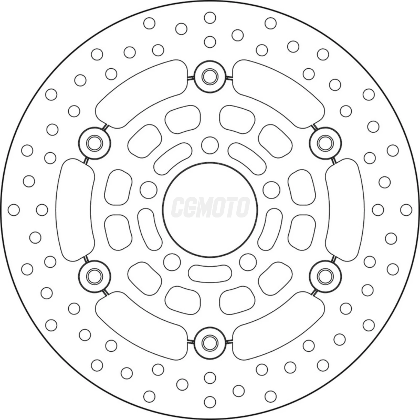 Disque avant BREMBO 78B40819 125 SUPERDINK 09-13 semi FLOTTANT