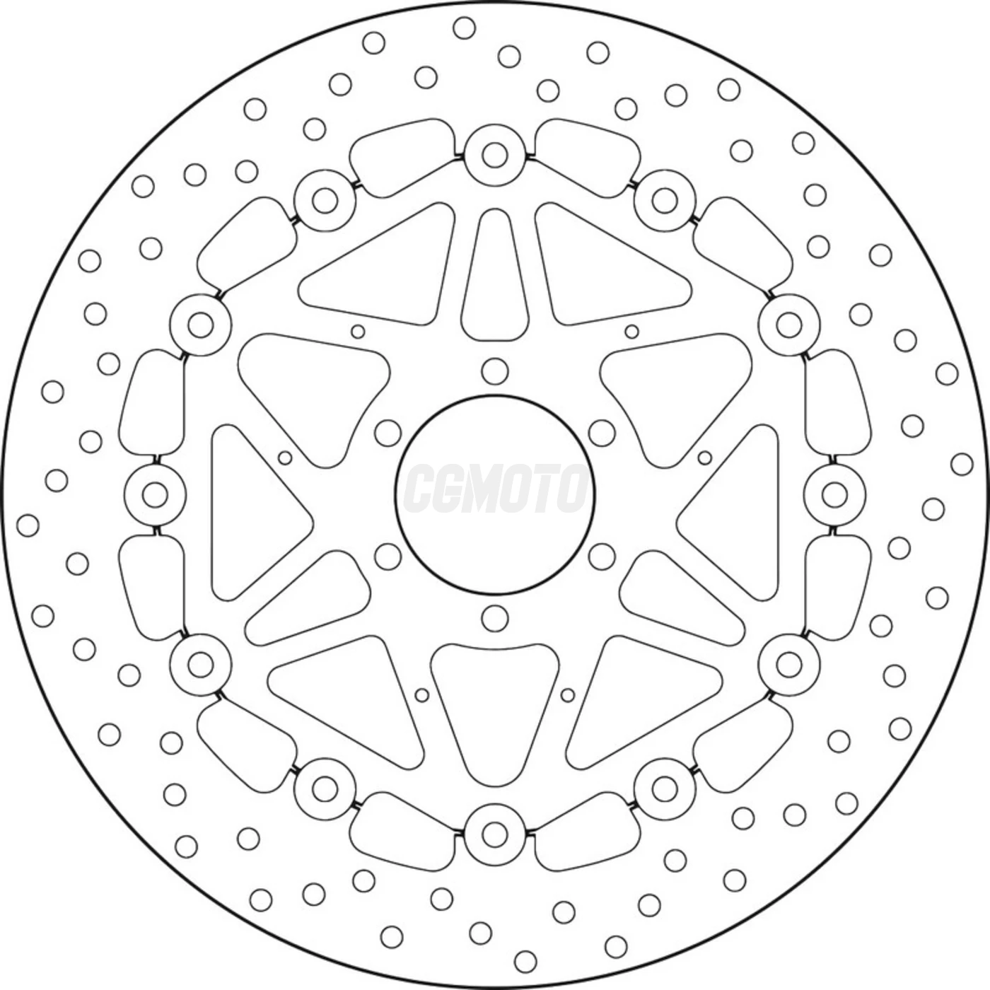 Disque avant BREMBO 78B40888 1400 AUDACE ABS 15-17 semi FLOTTANT