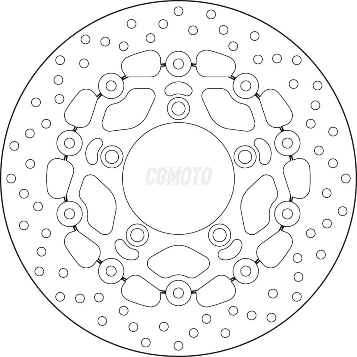 Disque avant BREMBO 78B40897 400 XCITING 12-17 / AK 550 17 semi FLOTTANT