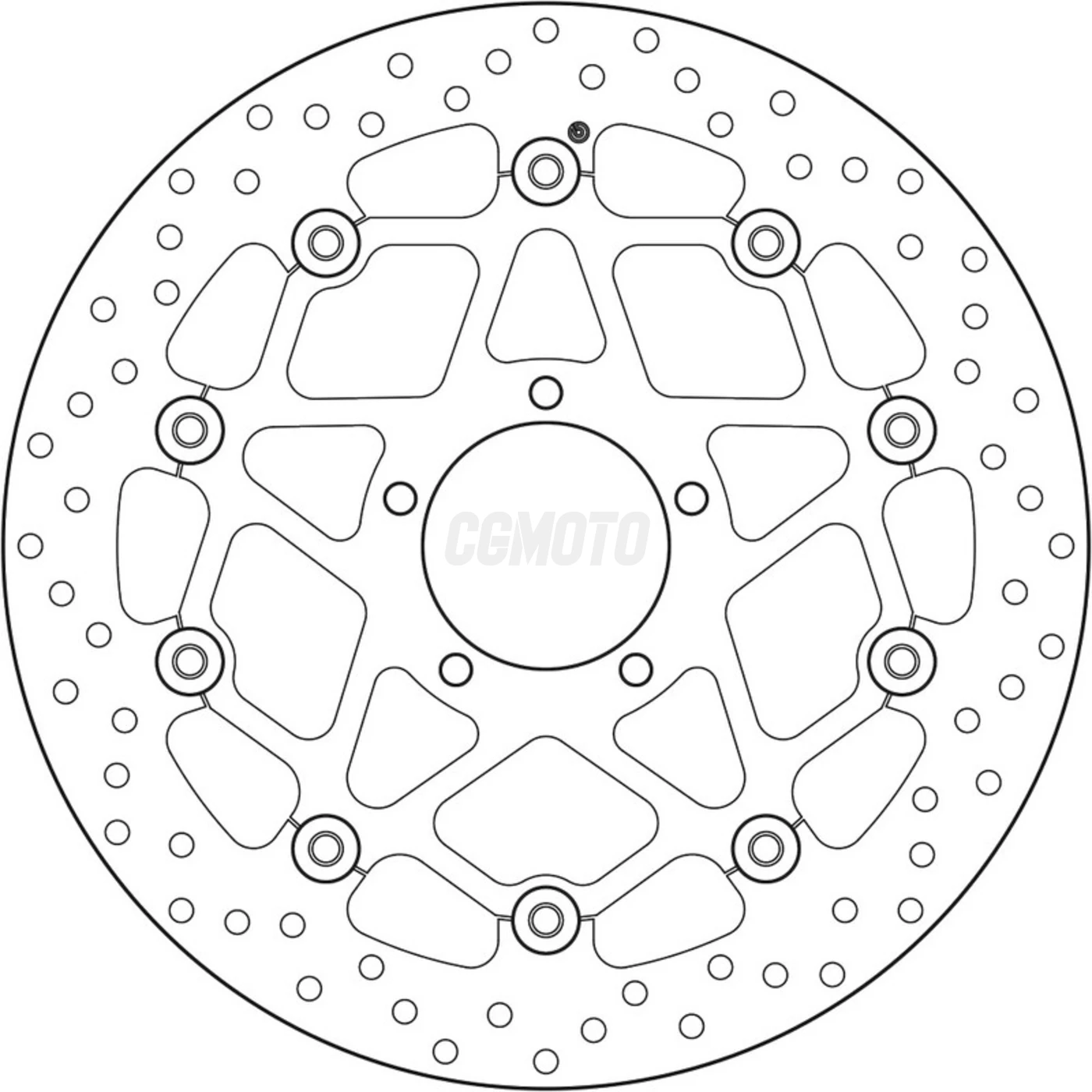 Disque avant BREMBO 78B408B3 Ducati SCRAMBLER 62 semi FLOTTANT