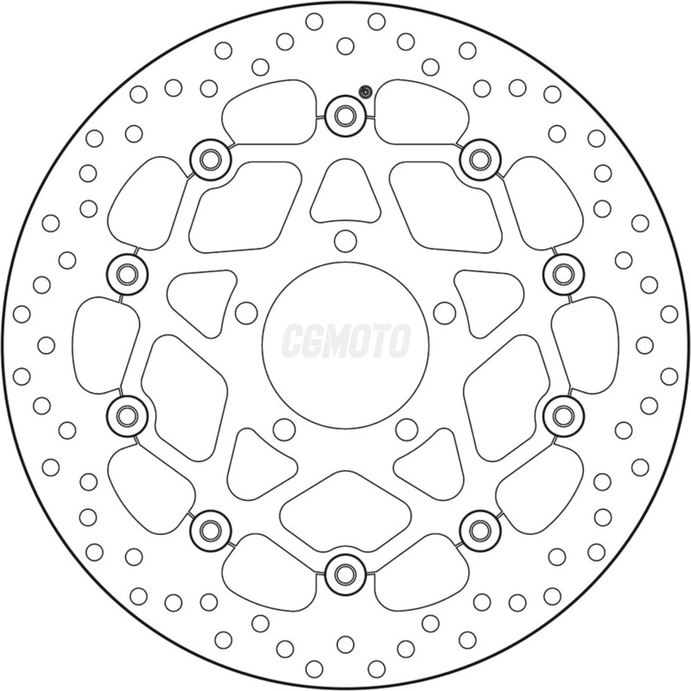 Disque avant BREMBO 78B408B5 Kawasaki ZX10R NINJA 16-17 semi FLOTTANT