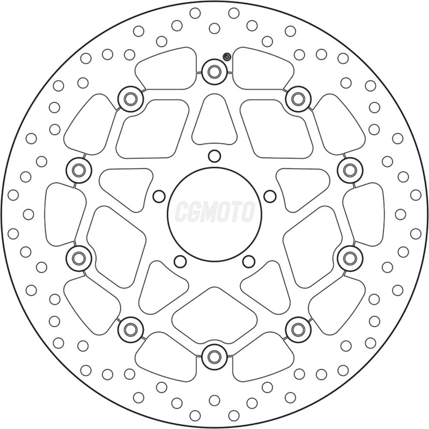 Disque avant BREMBO 78B408B2 Ducati SCRAMBLER 15-17 semi FLOTTANT