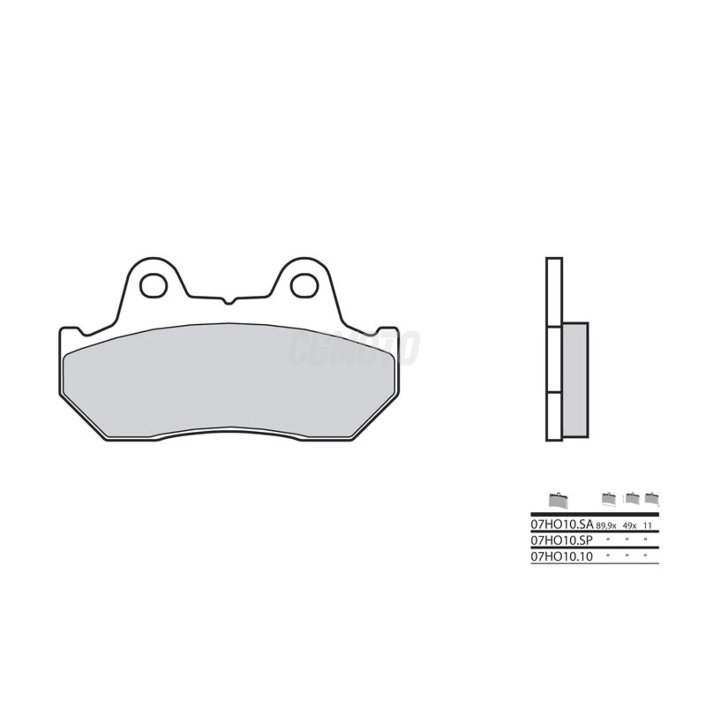 Plaquette de frein BREMBO type 07HO10LA métal fritté route