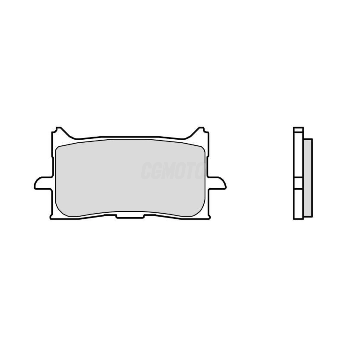 Plaquette de frein BREMBO type 07HO62LA métal fritté route