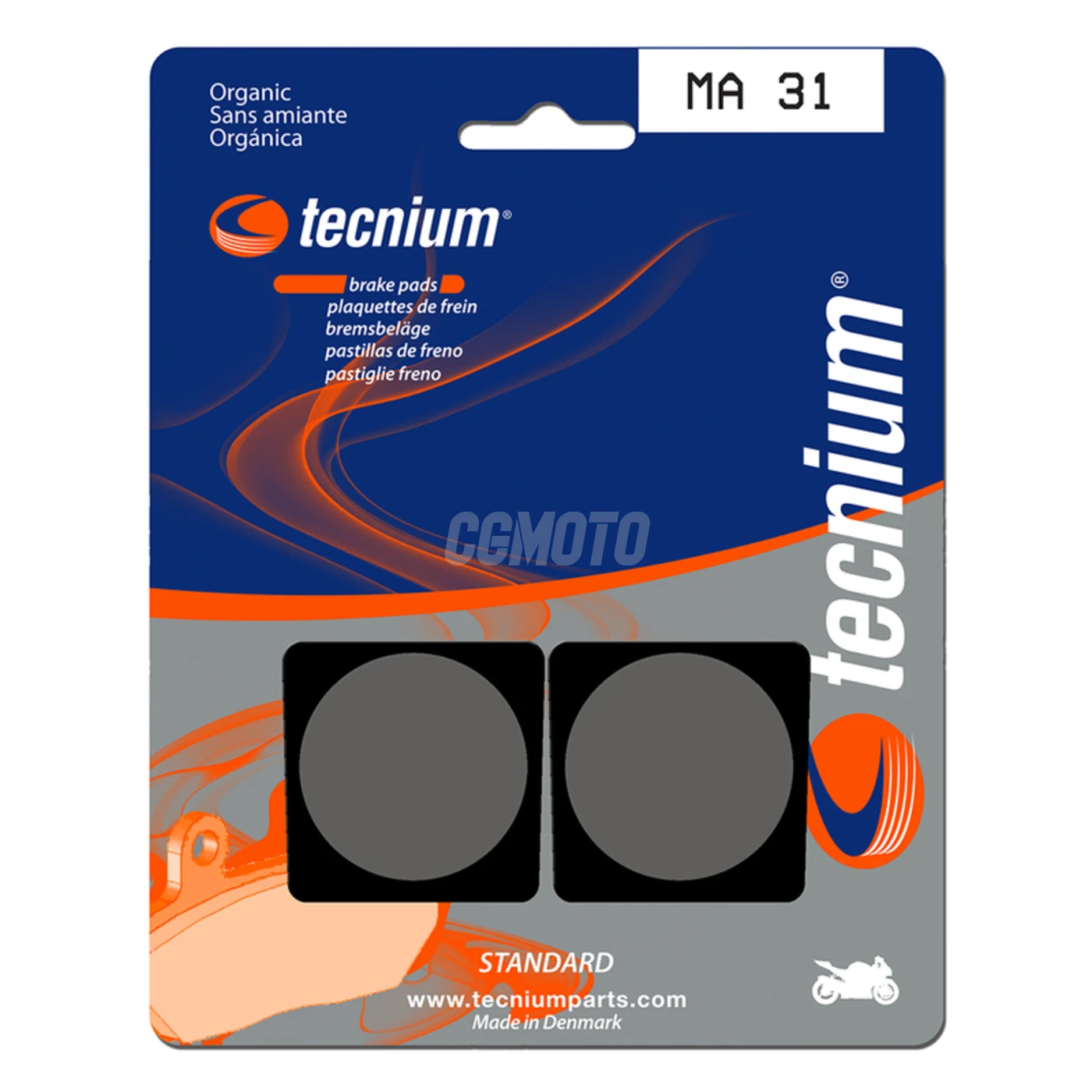 Plaquettes de frein TECNIUM MA31 Organique