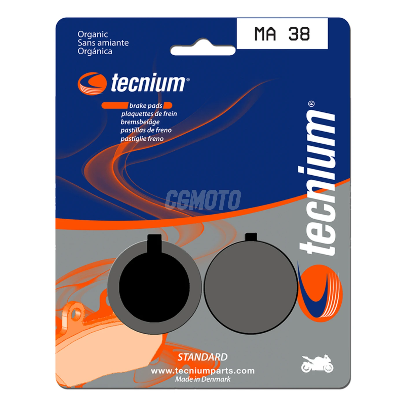 Plaquettes de frein TECNIUM MA38 Organique