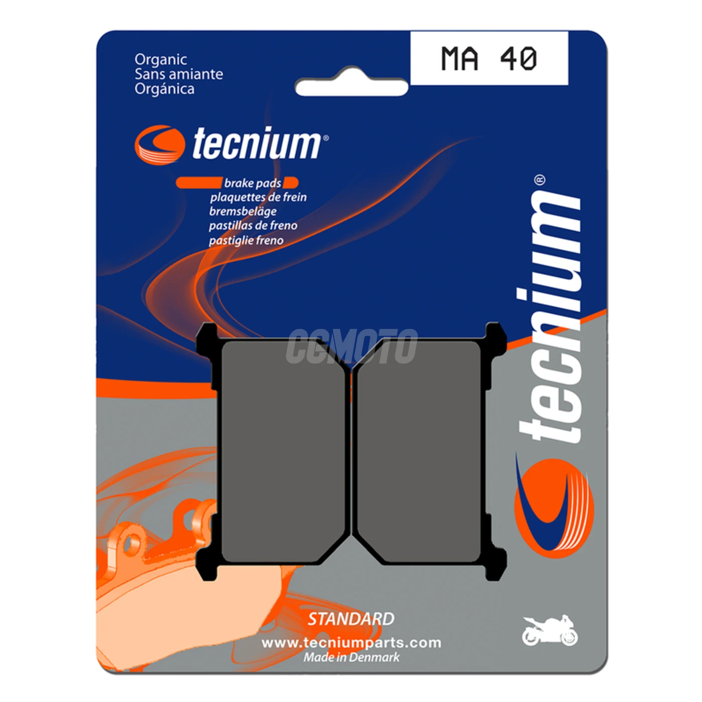 Plaquettes de frein TECNIUM MA40 Organique