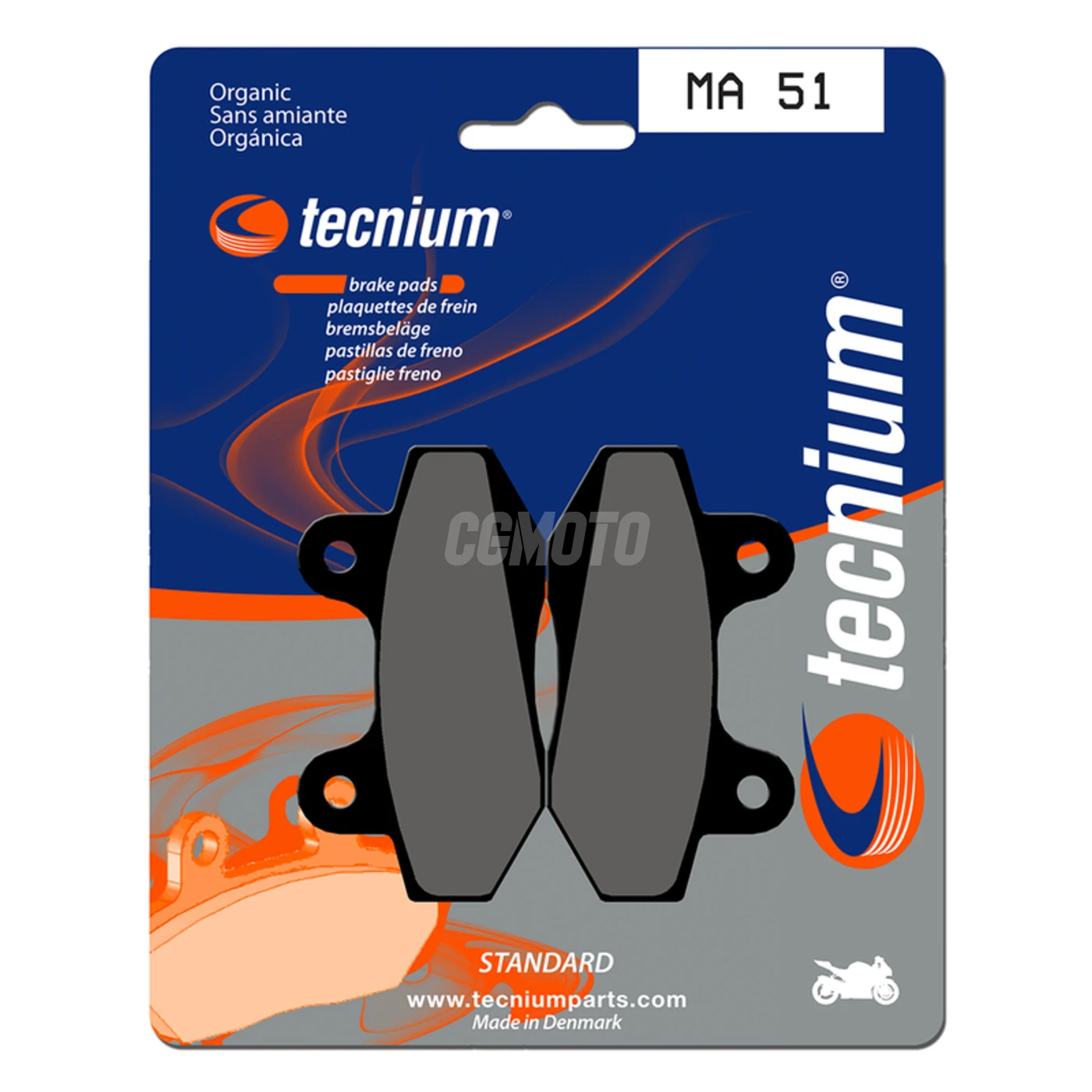 Plaquettes de frein TECNIUM MA51 Organique