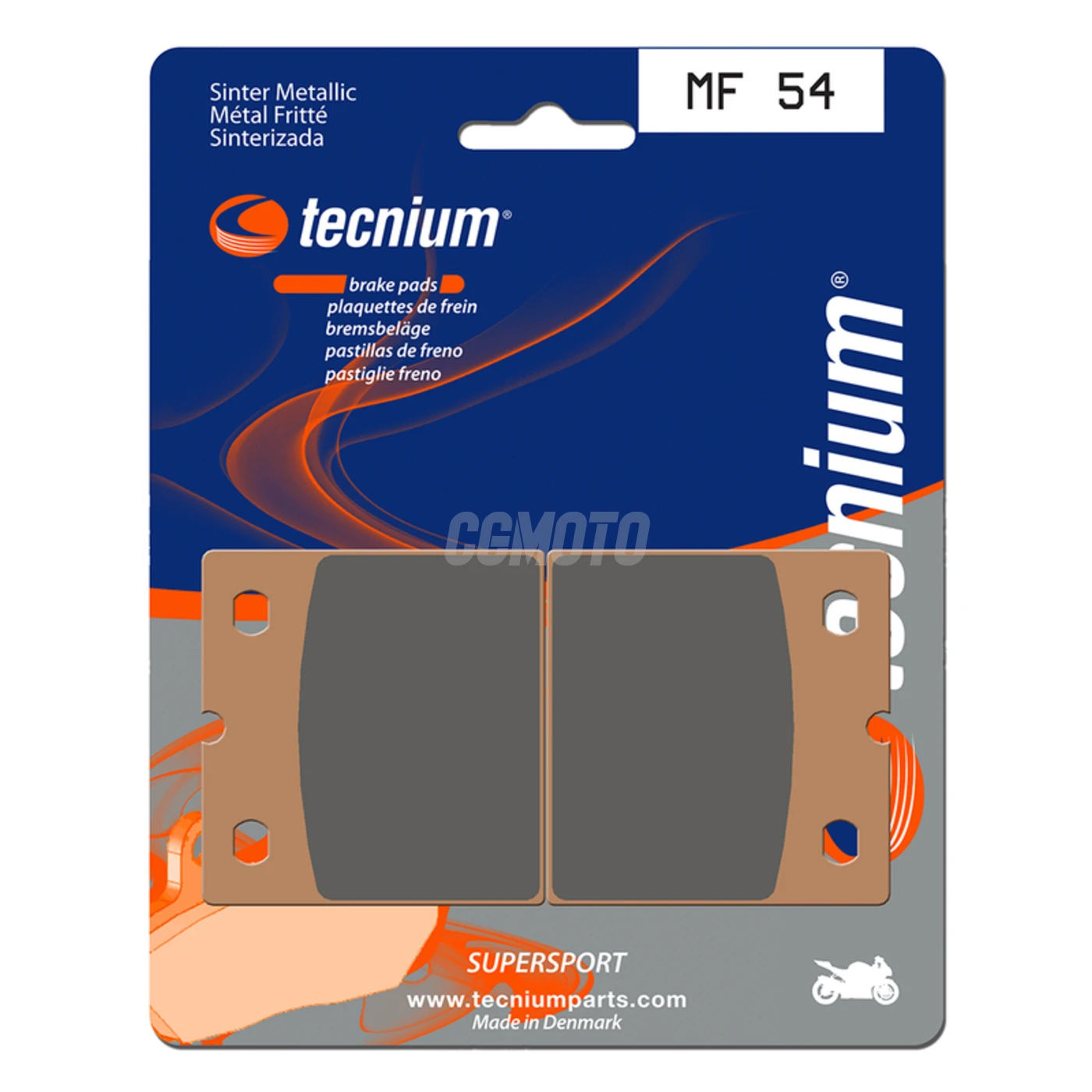 Plaquettes de frein TECNIUM MF54 Métal fritté