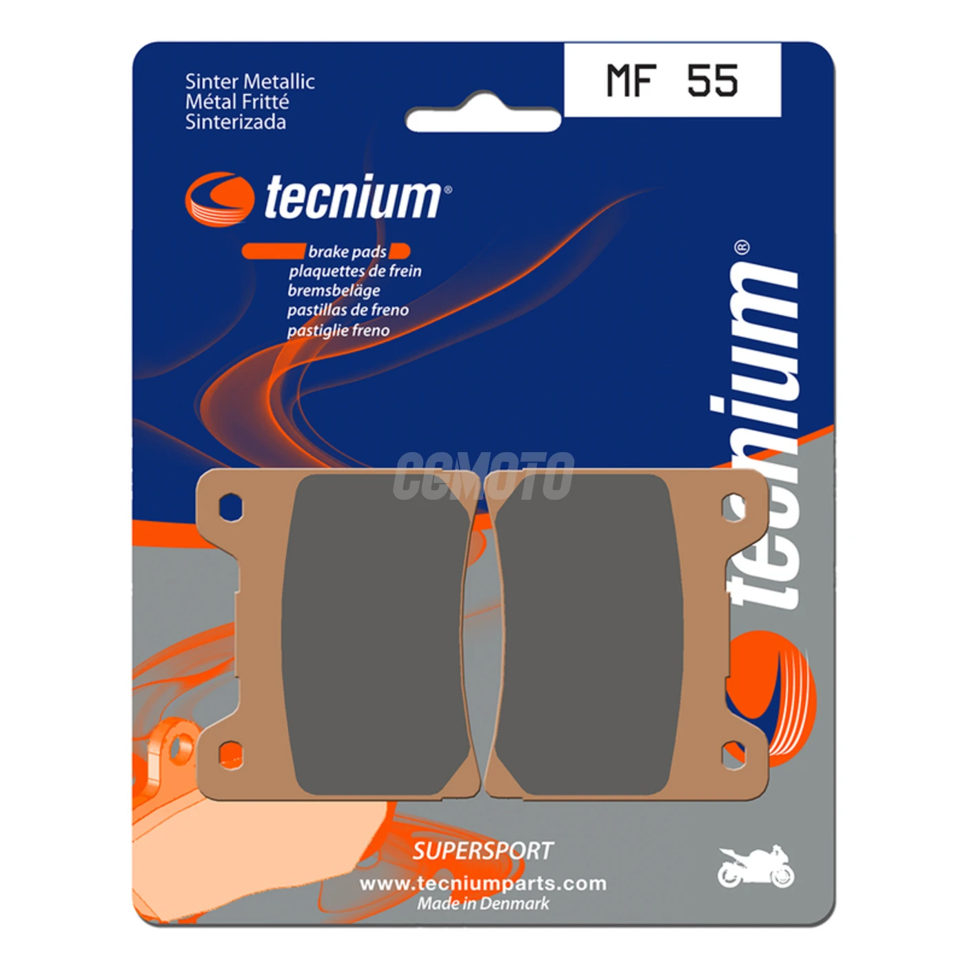 Plaquettes de frein TECNIUM MF55 Métal fritté