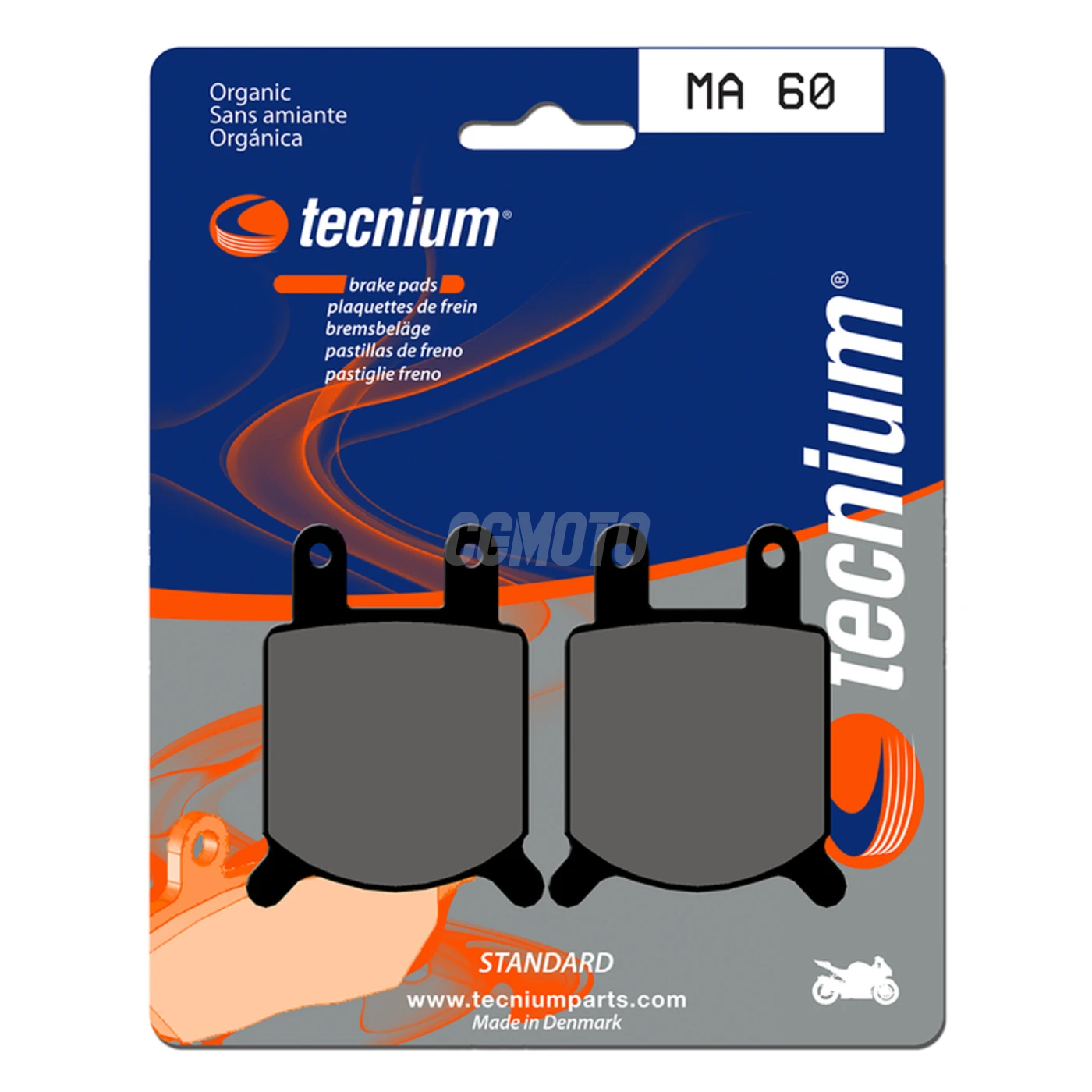 Plaquettes de frein TECNIUMN MA60 Organique