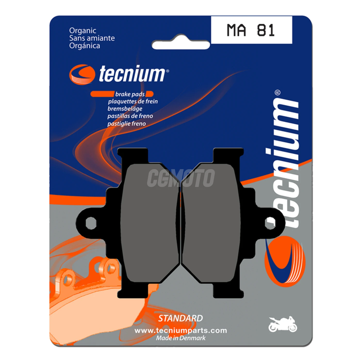 Plaquettes de frein TECNIUM MA81 Organique